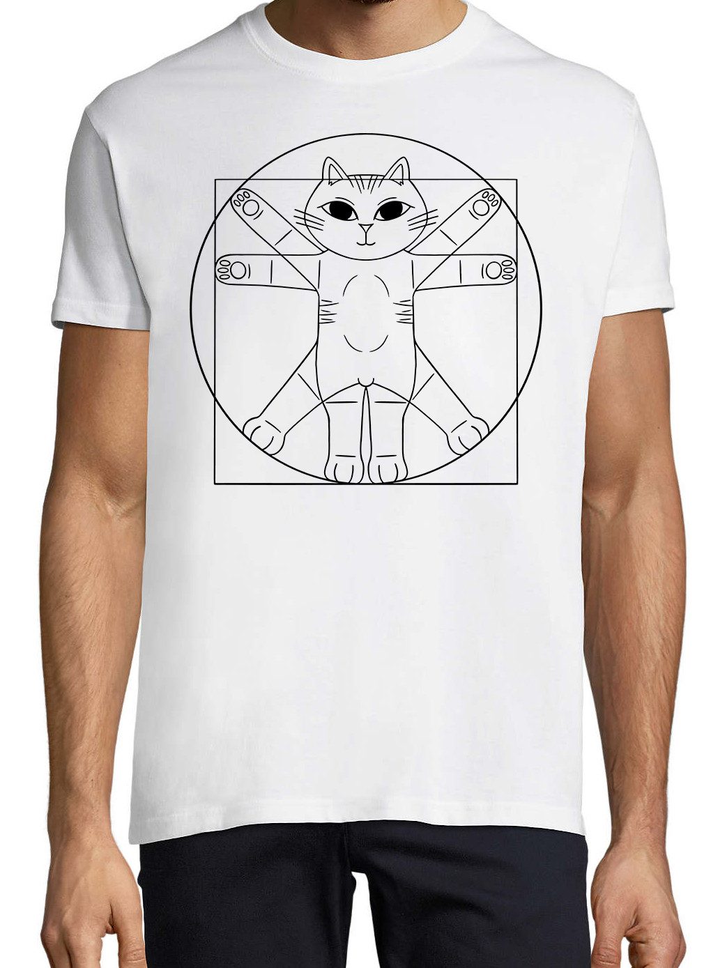 Youth Designz Print-Shirt Da Vinci Katze günstig online kaufen