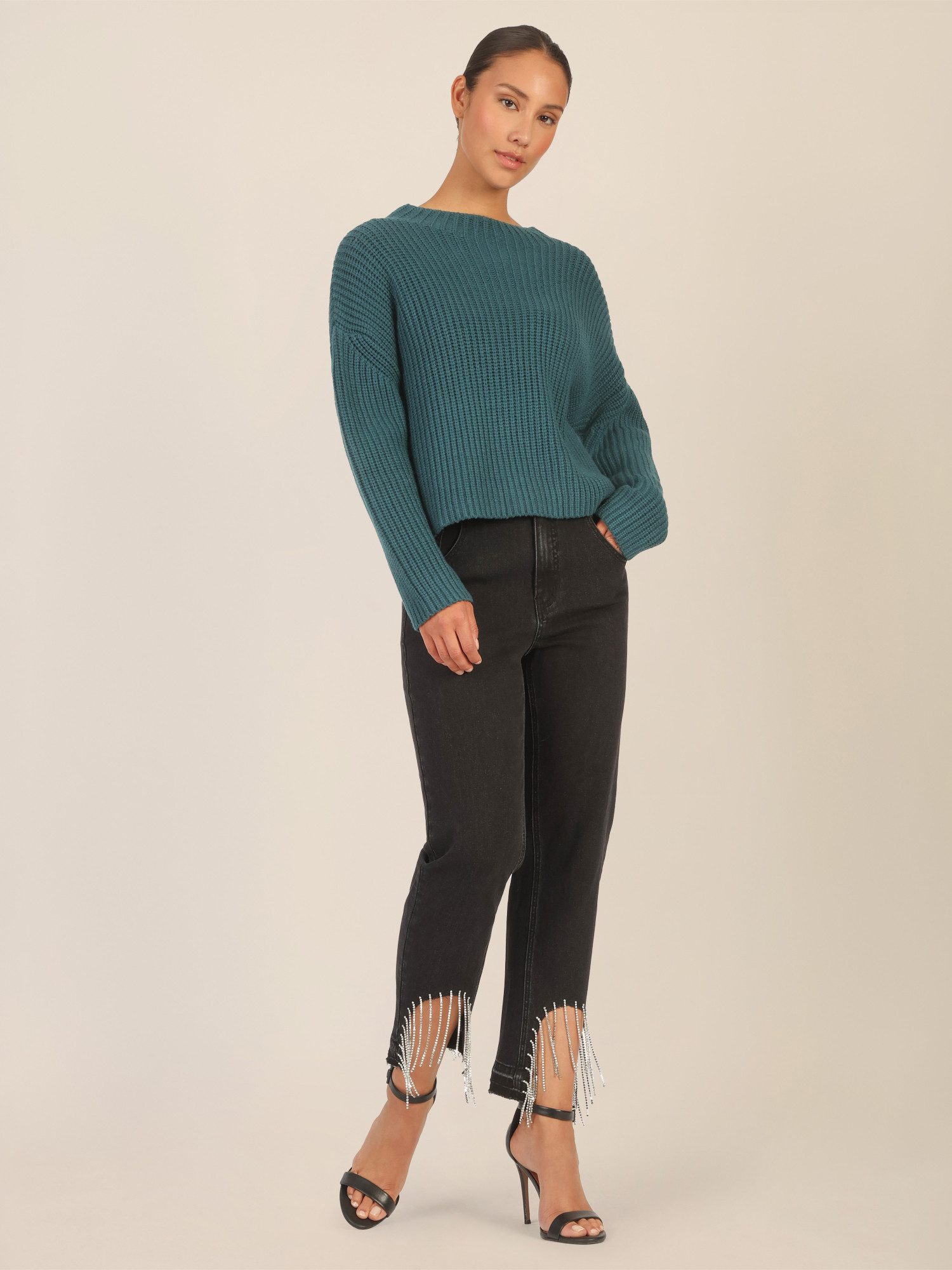 Apart Stehkragenpullover mit Strukturmuster günstig online kaufen