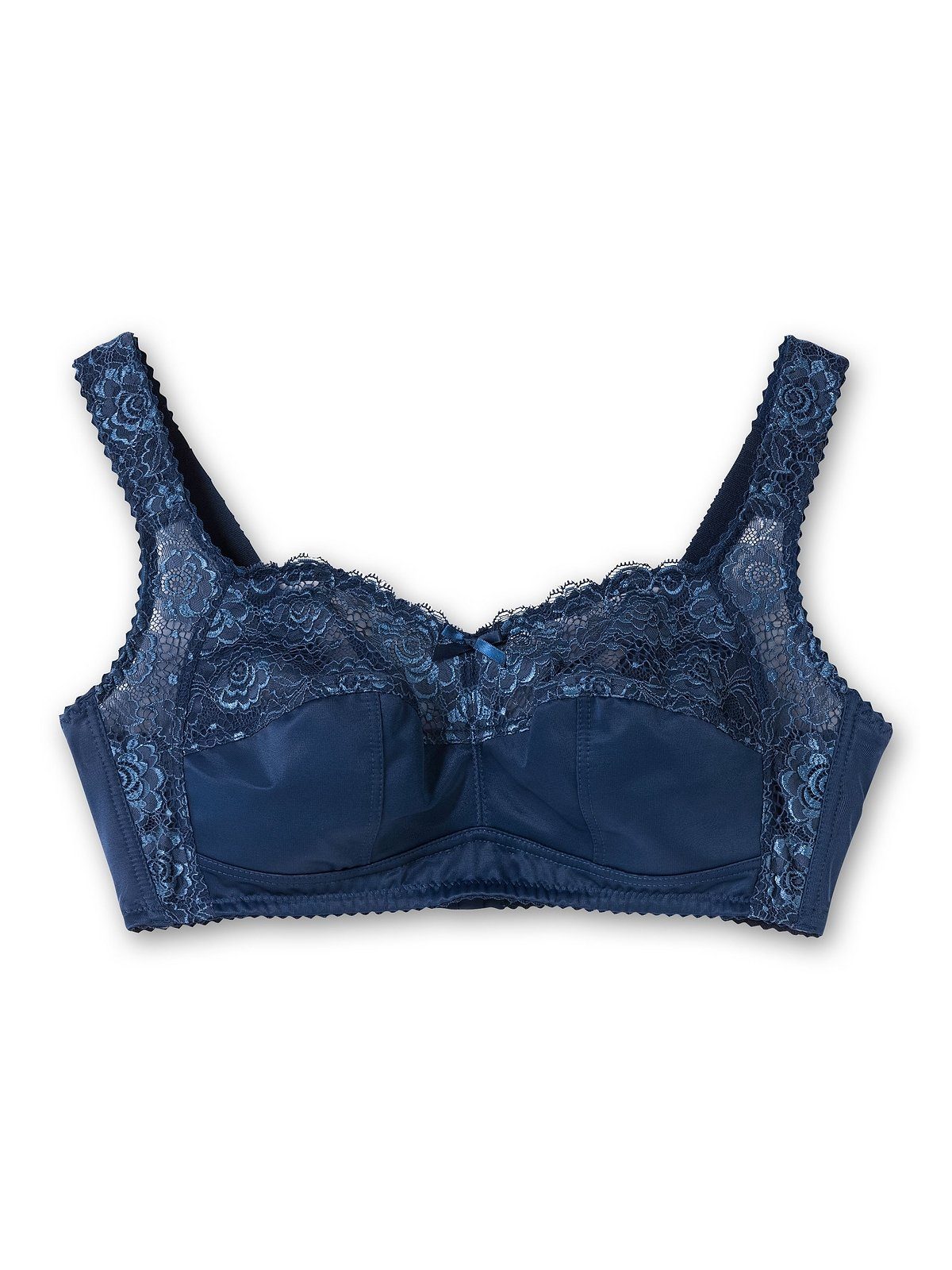 Sheego Bügelloser BH Große Größen in leicht glänzendem Material, mit Spitze