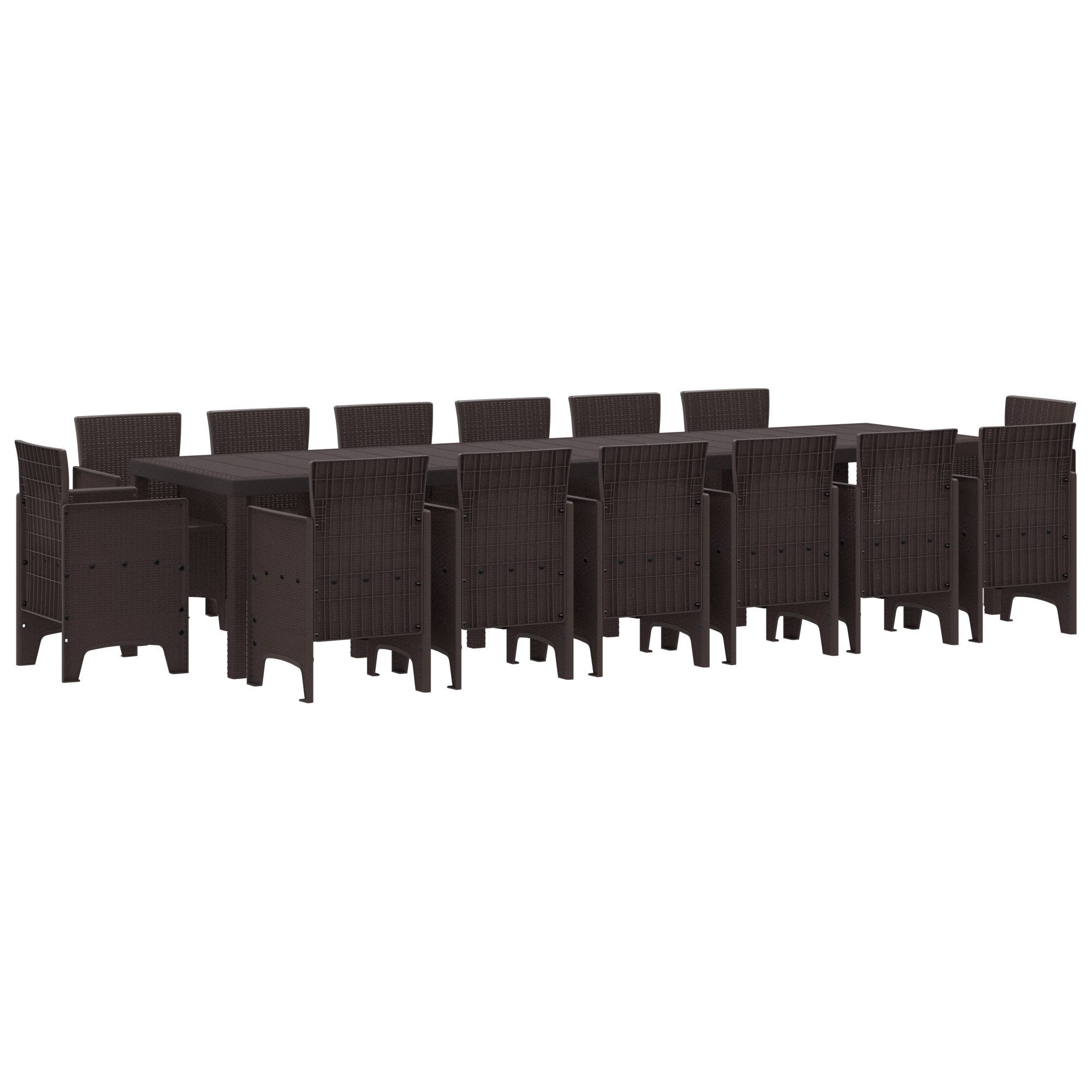 vidaXL Gartentisch 15-teiliges Garten Esszimmer Set günstig online kaufen