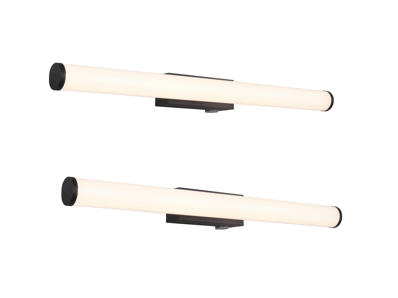 TRIO Leuchten Spiegelleuchte, LED fest integriert, Warmweiß, 2er Set Wand-lampe mit Schalter Badlampen Bilderleuchte, Breite 60cm