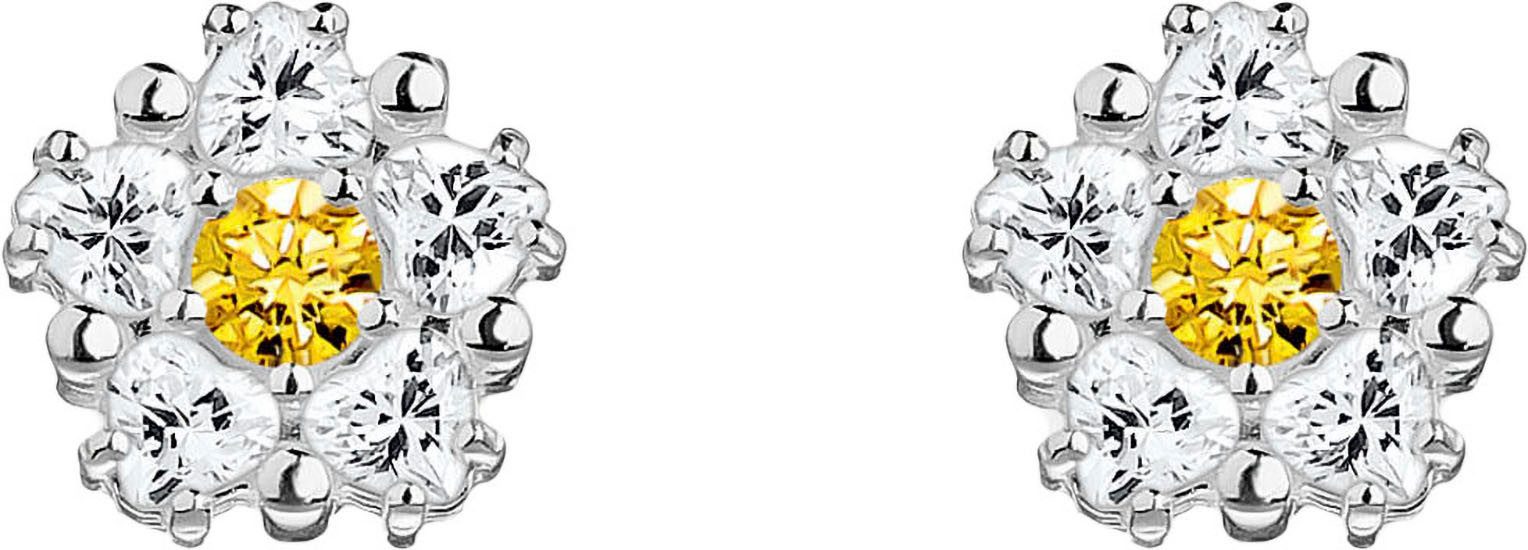 THOMAS SABO Paar Ohrstecker Lovely Daisy Ohrstecker klein, mit Zirkonia (synth)