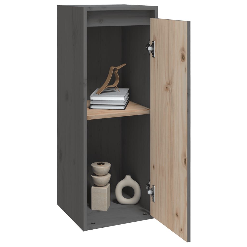 vidaXL Regal Wandschränke 2 Stk. Grau günstig online kaufen