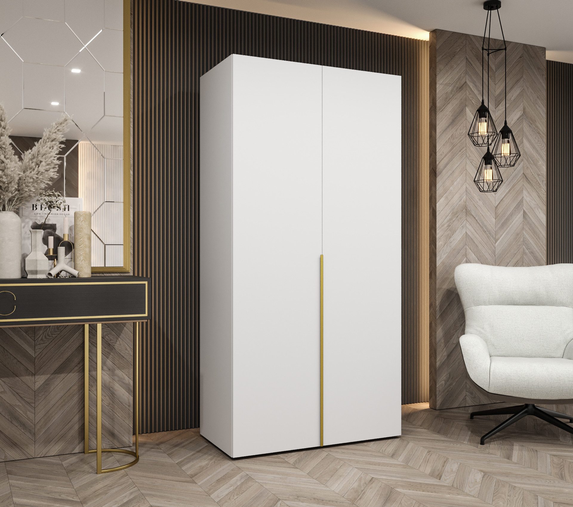 ABIKS MÖBEL Drehtürenschrank ALICANTE 1 Schlafzimmerschrank mit Kleiderstan günstig online kaufen