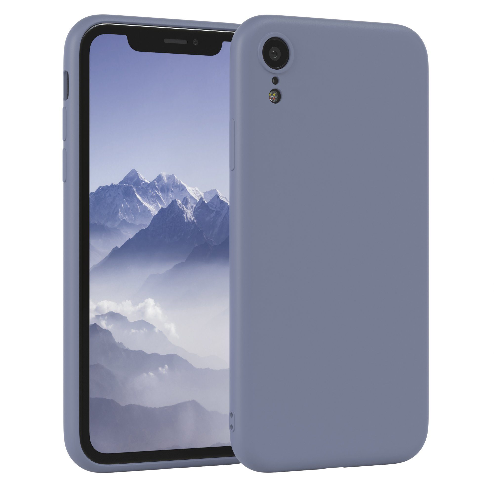 EAZY CASE Handyhülle TPU Hülle für Apple iPhone XR 6,1 Zoll, Silikon Schutzhülle mit Kameraschutz Matt Back Cover Soft Eis Blau