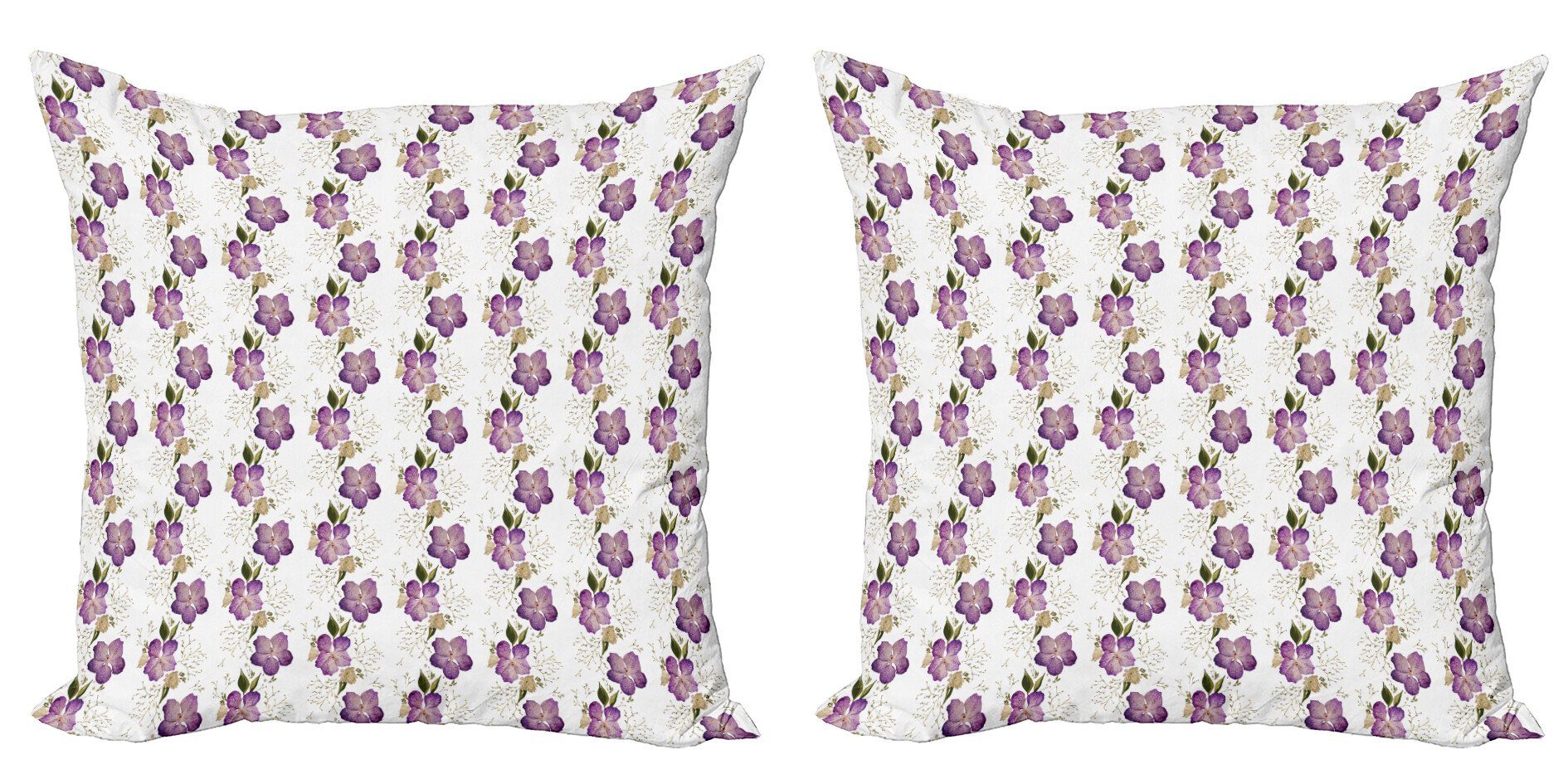 Kissenbezüge Modern Digitaldruck, Stück), Doppelseitiger Accent (2 Romantik Natur-Blumen-Herz Abakuhaus Orchideen