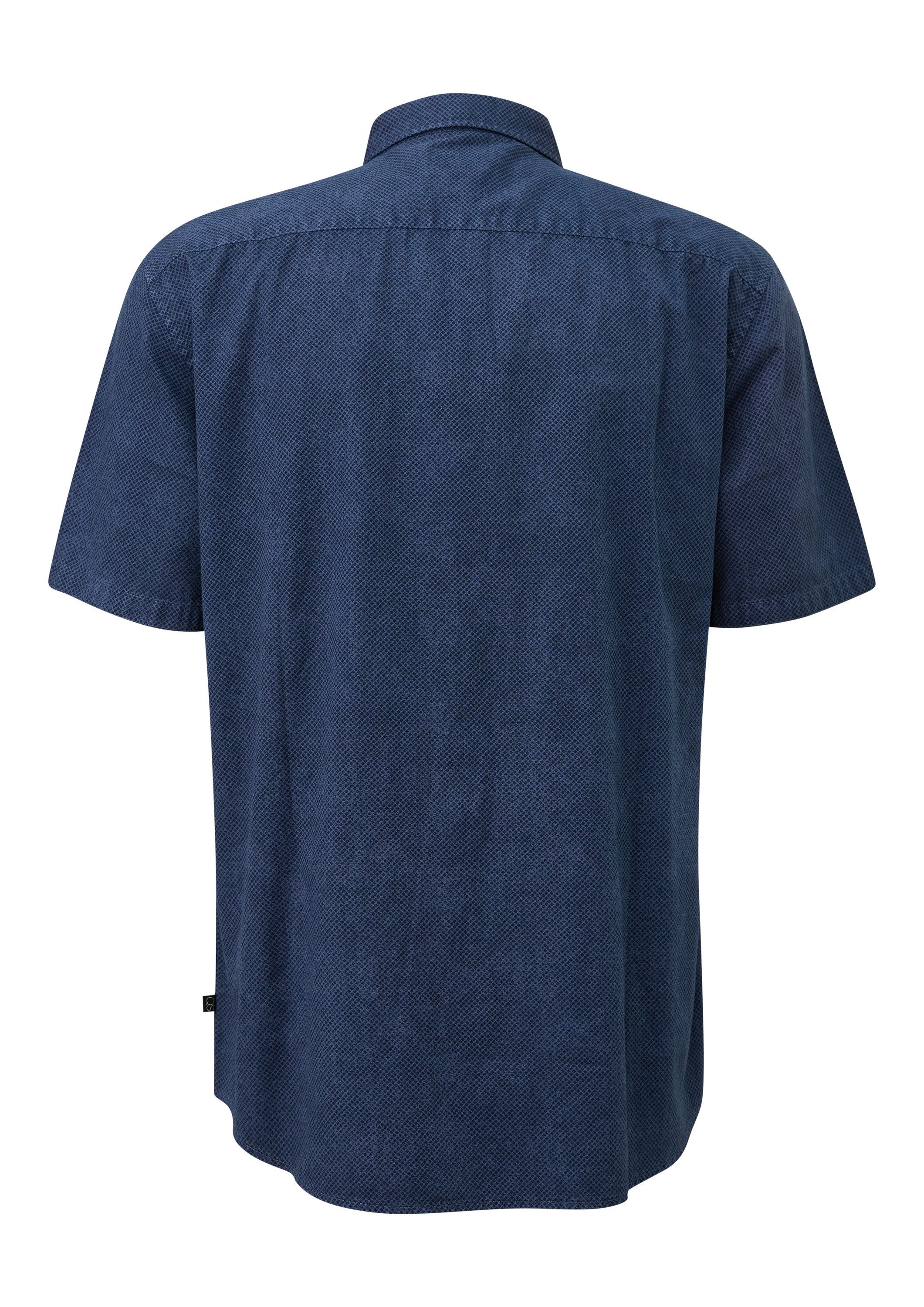 QS Kurzarmhemd Hemd Regular Fit: Gewaschenes Hemd mit All-over-Print günstig online kaufen