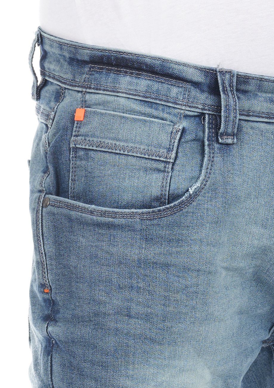 riverso Slim-fit-Jeans Herren Middle Denim (M265) mit RIVCaspar Stretch Denim Blue Jeanshose Fit Slim Hose