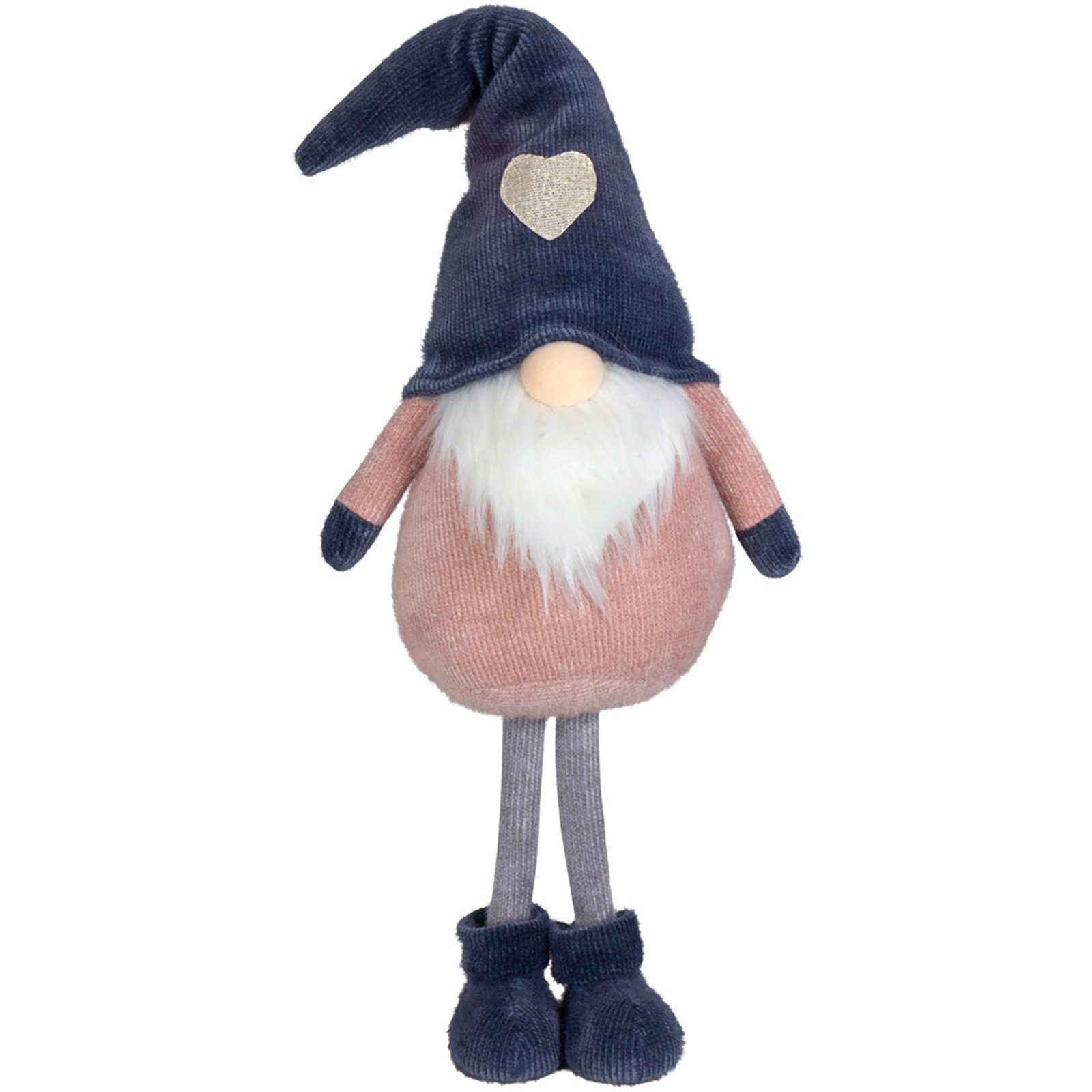 Christmas Paradise Weihnachtsfigur stehender Бес 55cm (80cm) (Dekofigur, 1 St), Gnom, Weihnachtsdeko Blau