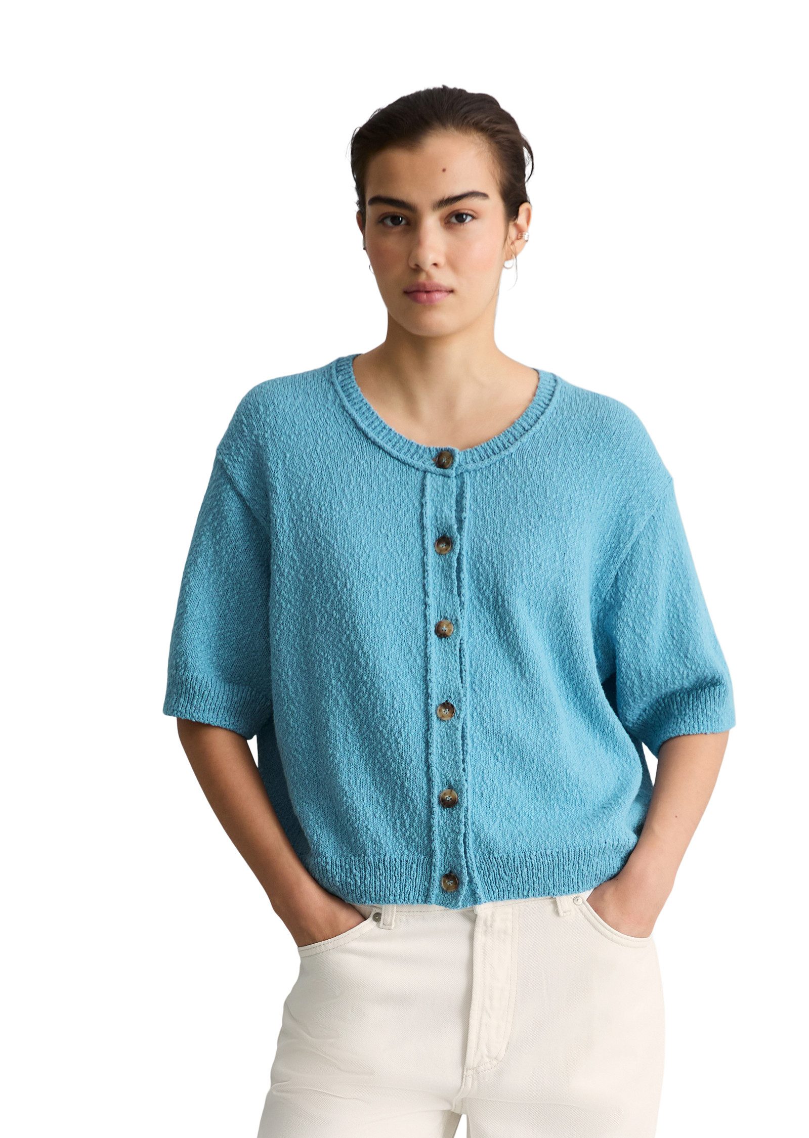 Marc O'Polo DENIM Cardigan aus Cotton Slub Garn