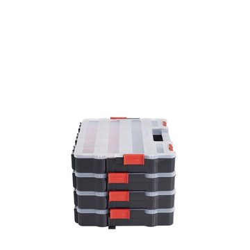VISO Sortimentskasten Kunststoff-Box mit 17 Fächer / 8 Trennwände
