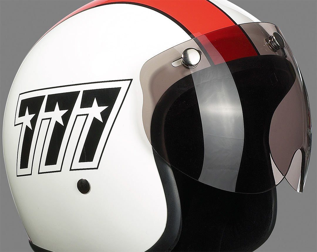 Bandit Motorradhelm Jet Knopf Visier