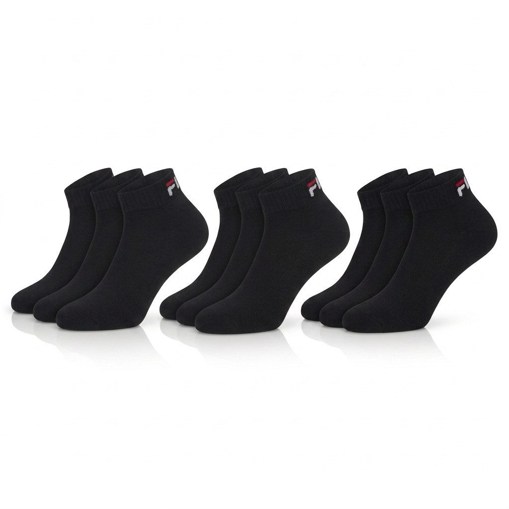 Fila Kurzsocken UNISEX QUARTER PLAIN SOCKS (9-Paar) mit klassischem Logo – Bild 2 von 5