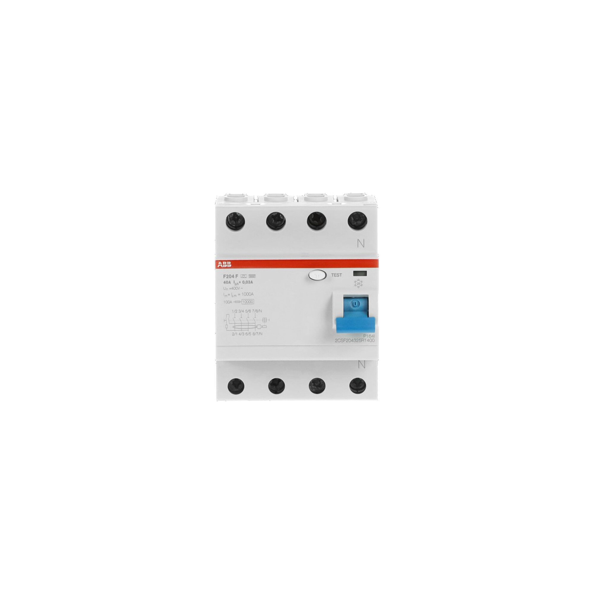 ABB Schalter ABB Stotz S&J FI-Schutzschalter 4p, Type F, 40A, 30mA F204F-40/0, 03