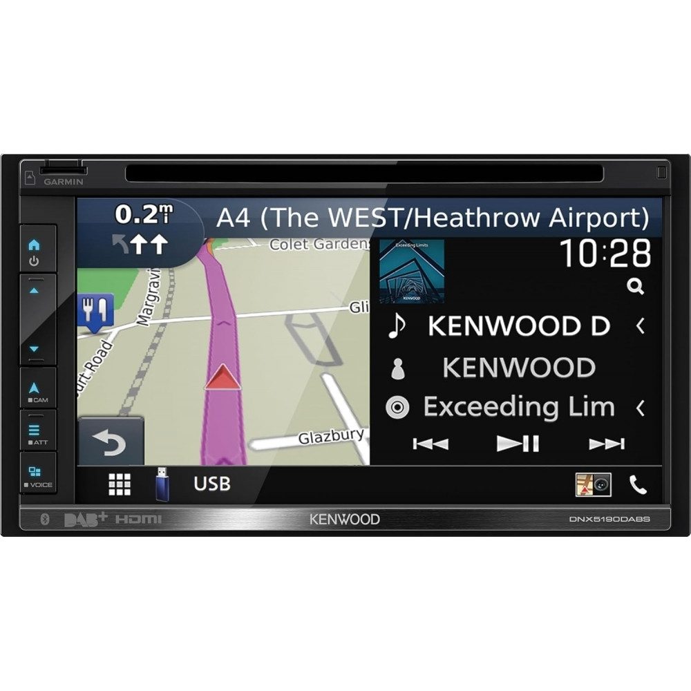 Kenwood Kenwood DNX5190DABS Autoradio mit Navi und DAB+. Autoradio (Integriertes DAB+ Digitalradio, Bluetooth-Freisprecheinrichtung, Bluetooth)