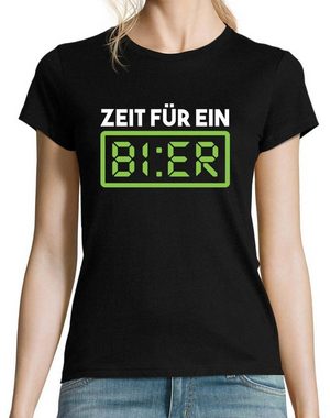 Youth Designz T-Shirt "Zeit Für Ein Bier" Damen Shirt mit lustigem Frontprint