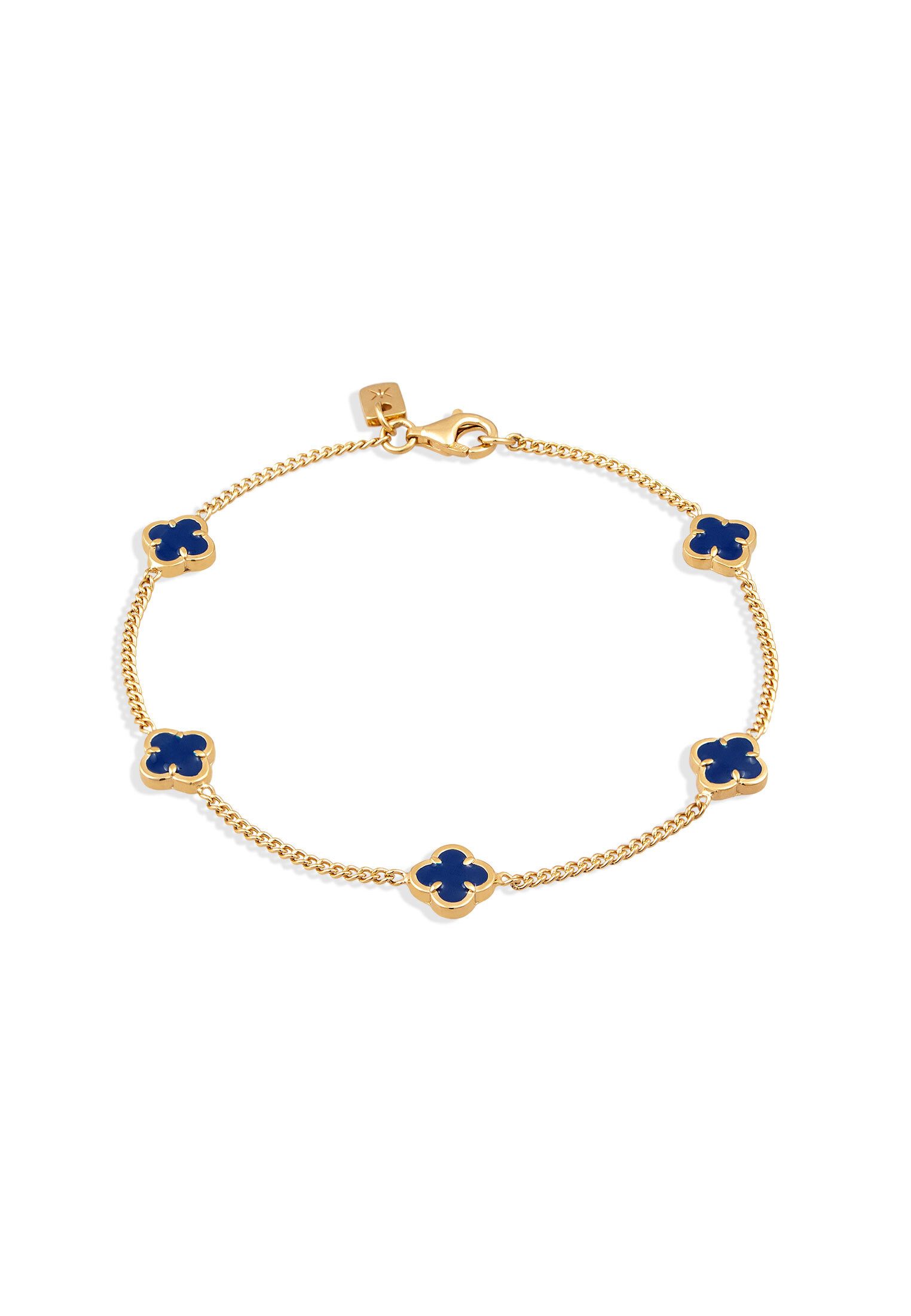 Kuzzoi Silberarmband Kleeblatt Emaille 925 Sterling Silber vergoldet günstig online kaufen