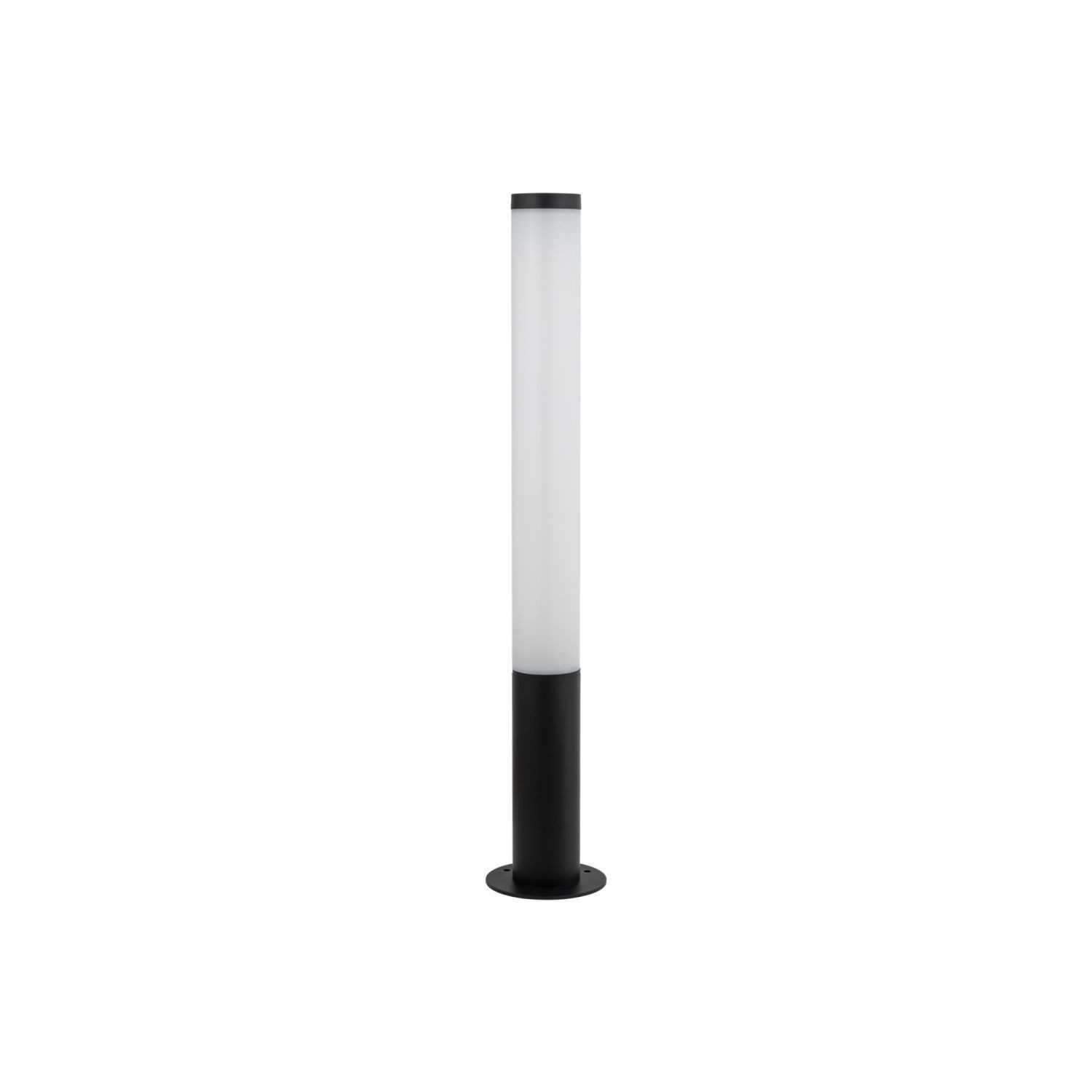 Licht-Erlebnisse Pollerleuchte ZONKOK, LED, Warmweiß, LED Aluminium IP54 100 cm Schwarz Weiß rund 3000 K warmweißes Licht