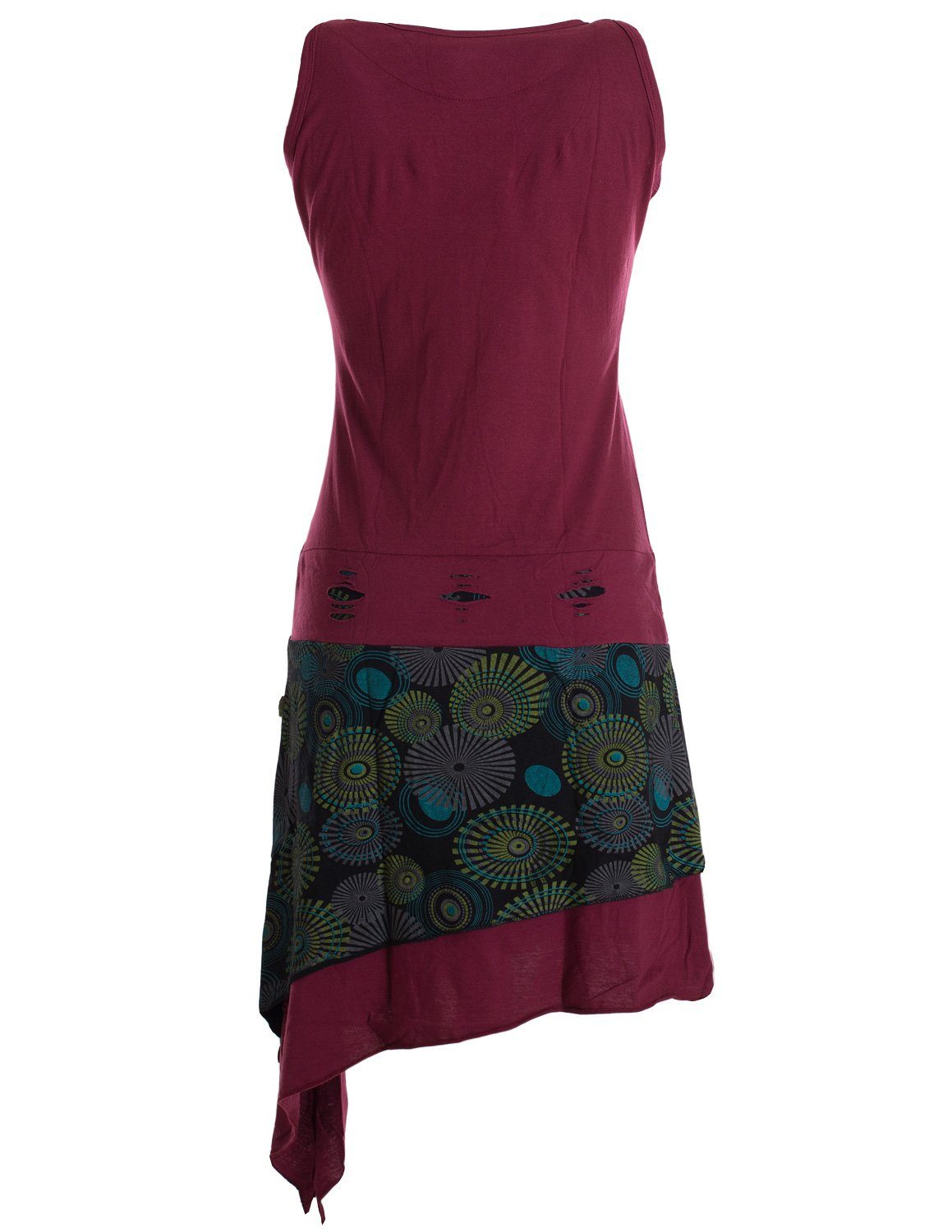 Vishes Zipfelkleid Ärmelloses asymmetrisches Lagenlook Zipfelkleid günstig online kaufen