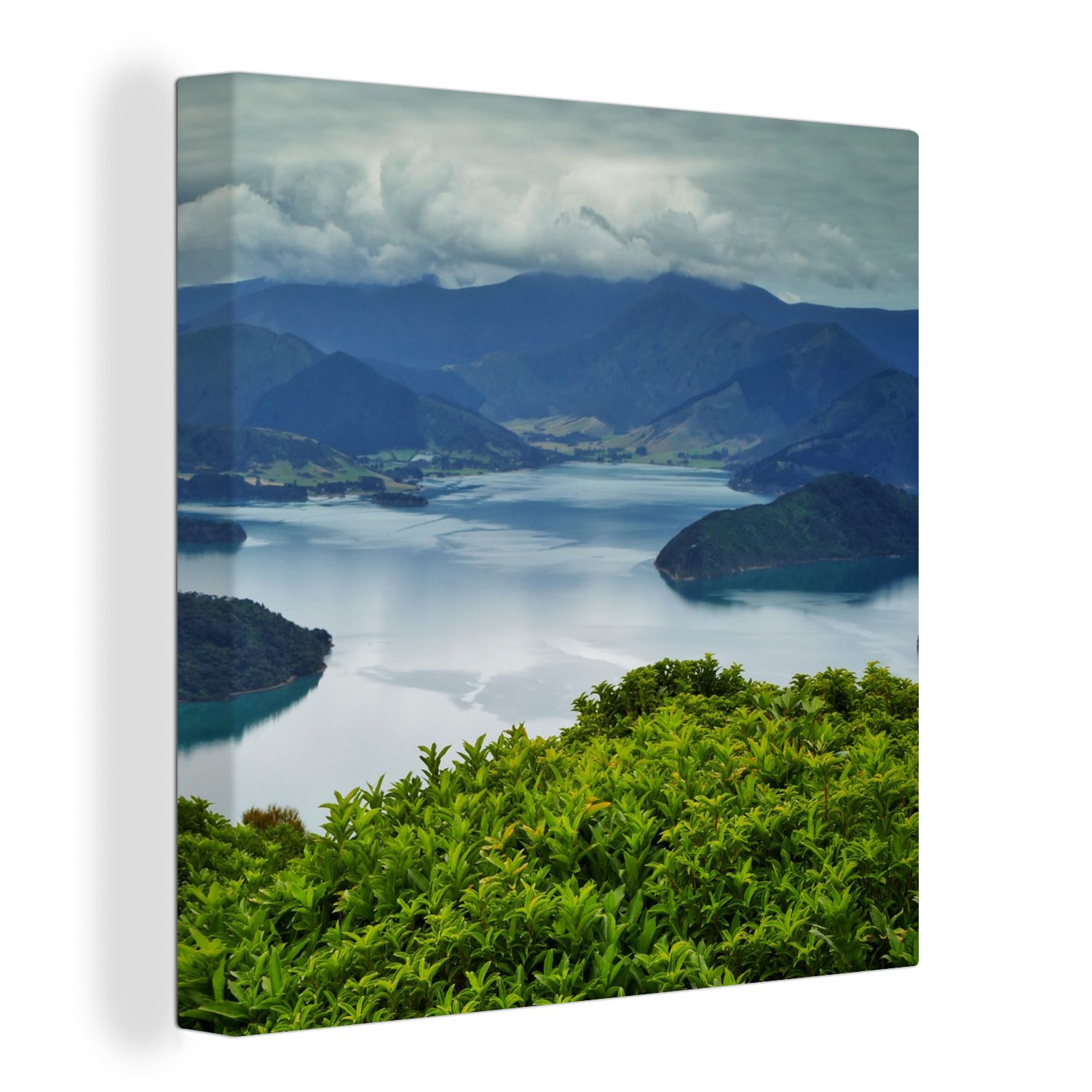 OneMillionCanvasses® Leinwandbild Neuseeland - See - Berg, (1 St), Leinwand Bilder für Wohnzimmer Schlafzimmer
