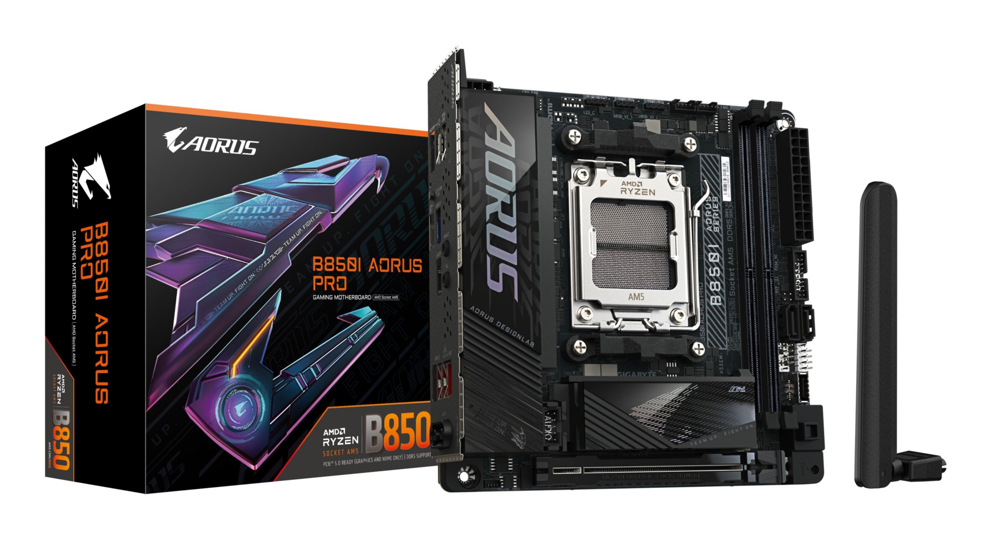 Gigabyte B850I AORUS PRO Motherboard - Unterstützt AMD Ryzen 9000 Serie CPUs, 8 Mainboard