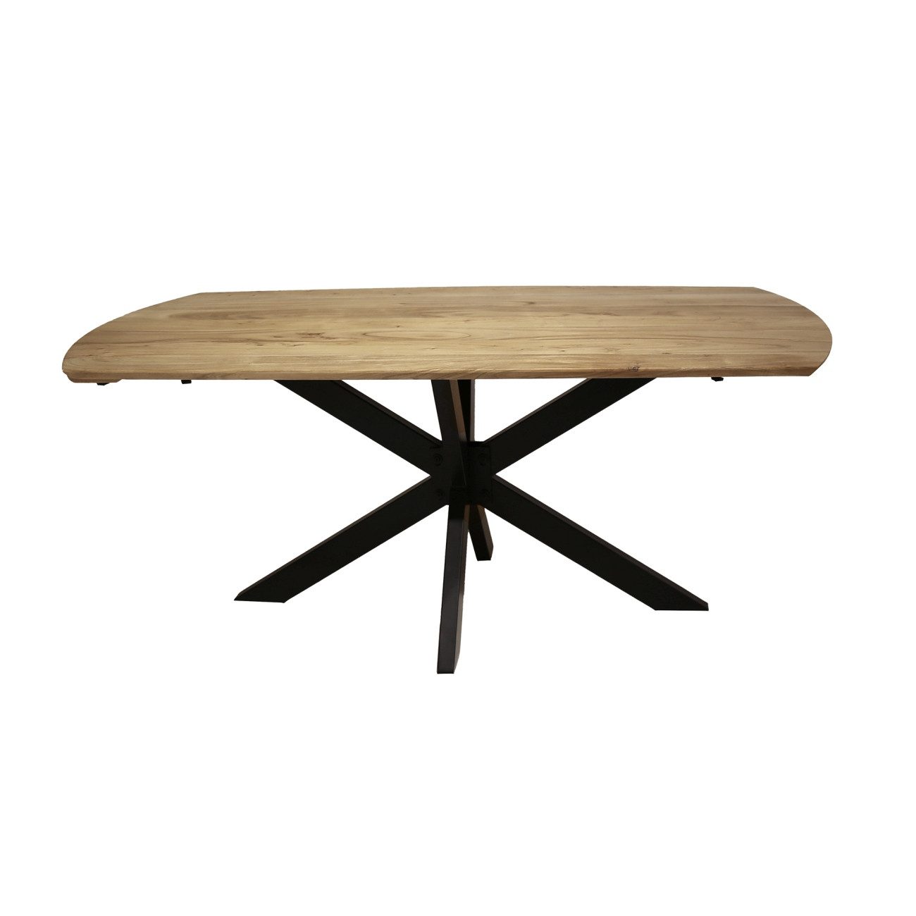 Feeling4Home Esstisch Etendre - Akazienholz massiv Natur, 175-275 x 90 cm, Modernes Design mit Ansteckplatten