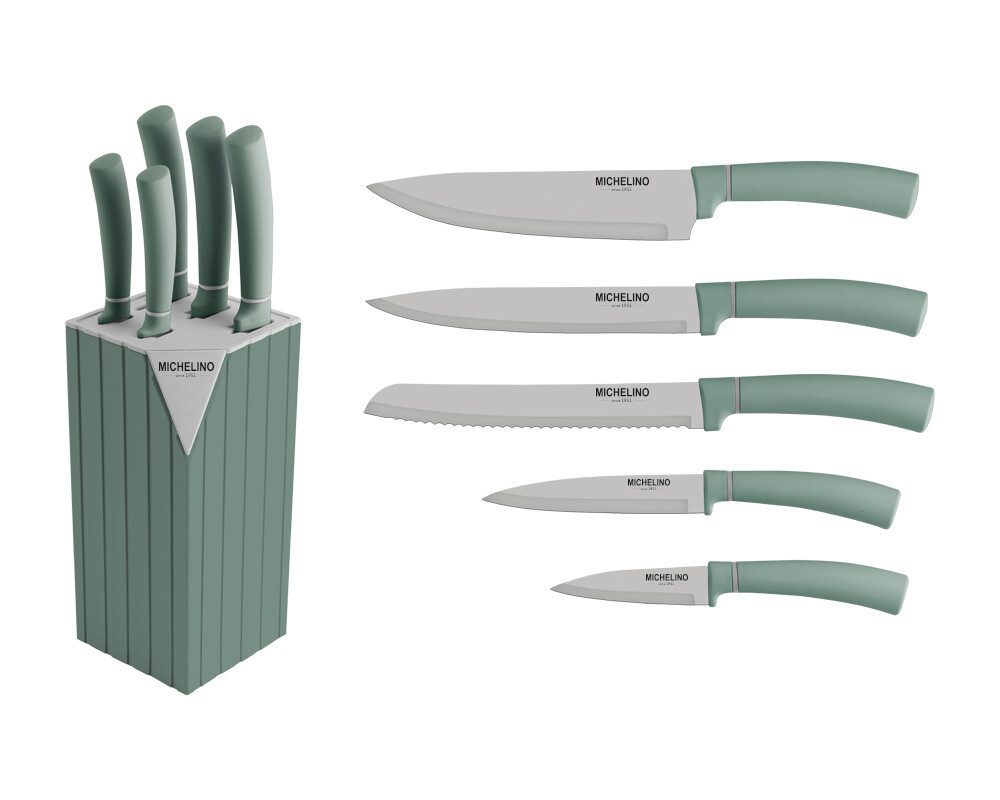 Hatex Universalküchenmesser Messerblock 6-tlg. ALYTHIA