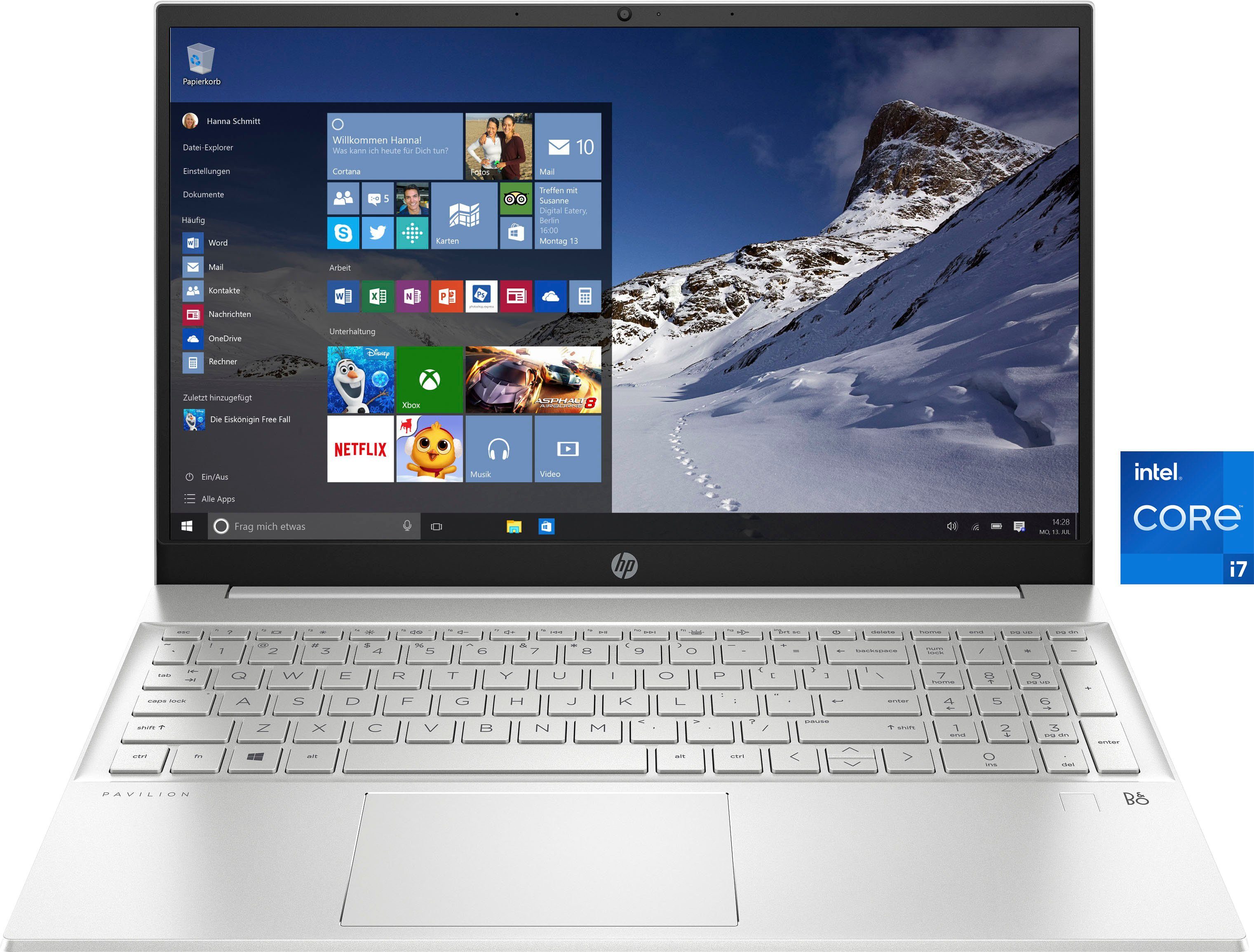 HP 15-eg0277ng Notebook (39,6 cm/15,6 Zoll, Intel Core i7 1165G7, Iris© Xe  Graphics, 1000 GB SSD)