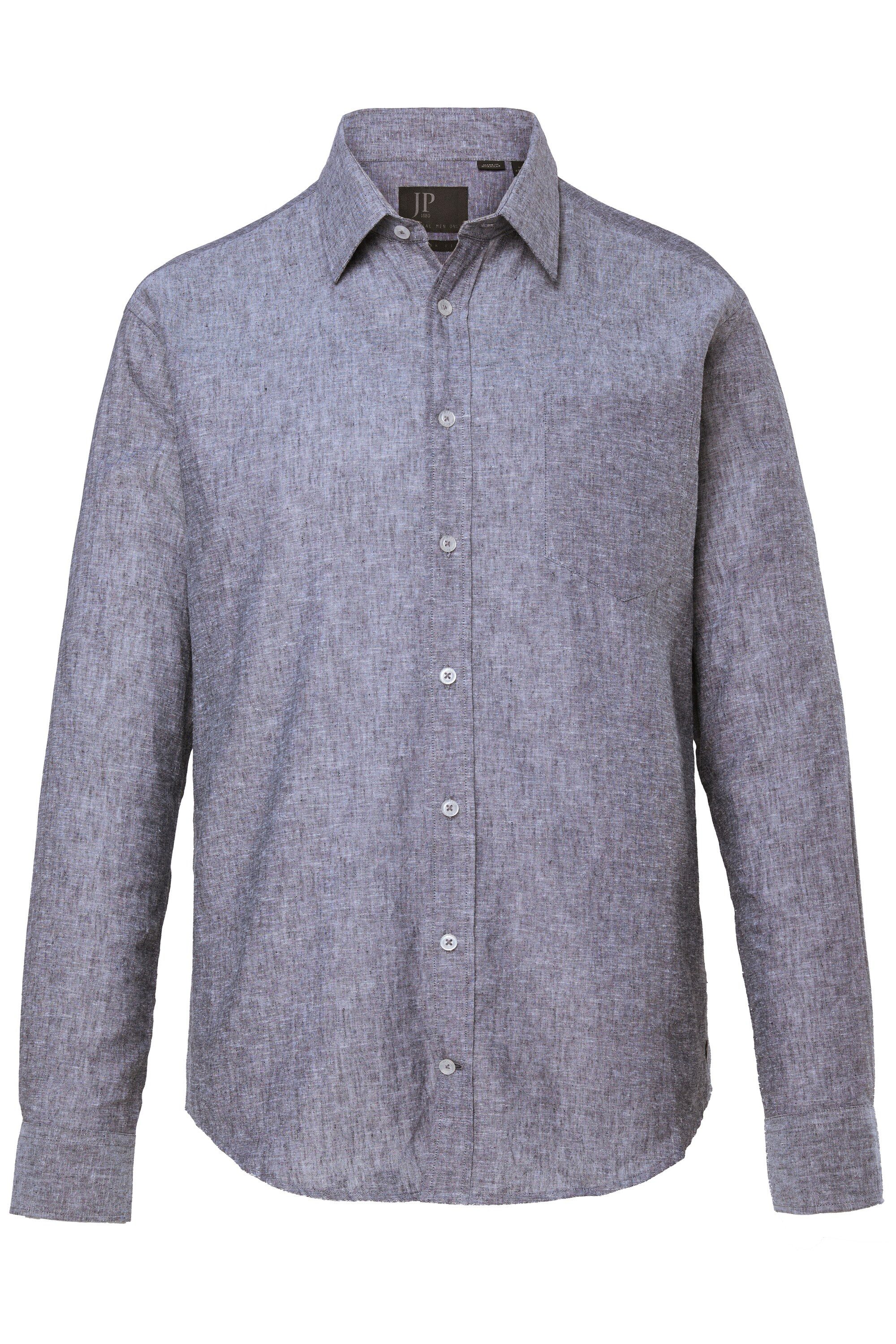 JP1880 Businesshemd Hemd Langarm Leinenmix Kentkragen Modern Fit