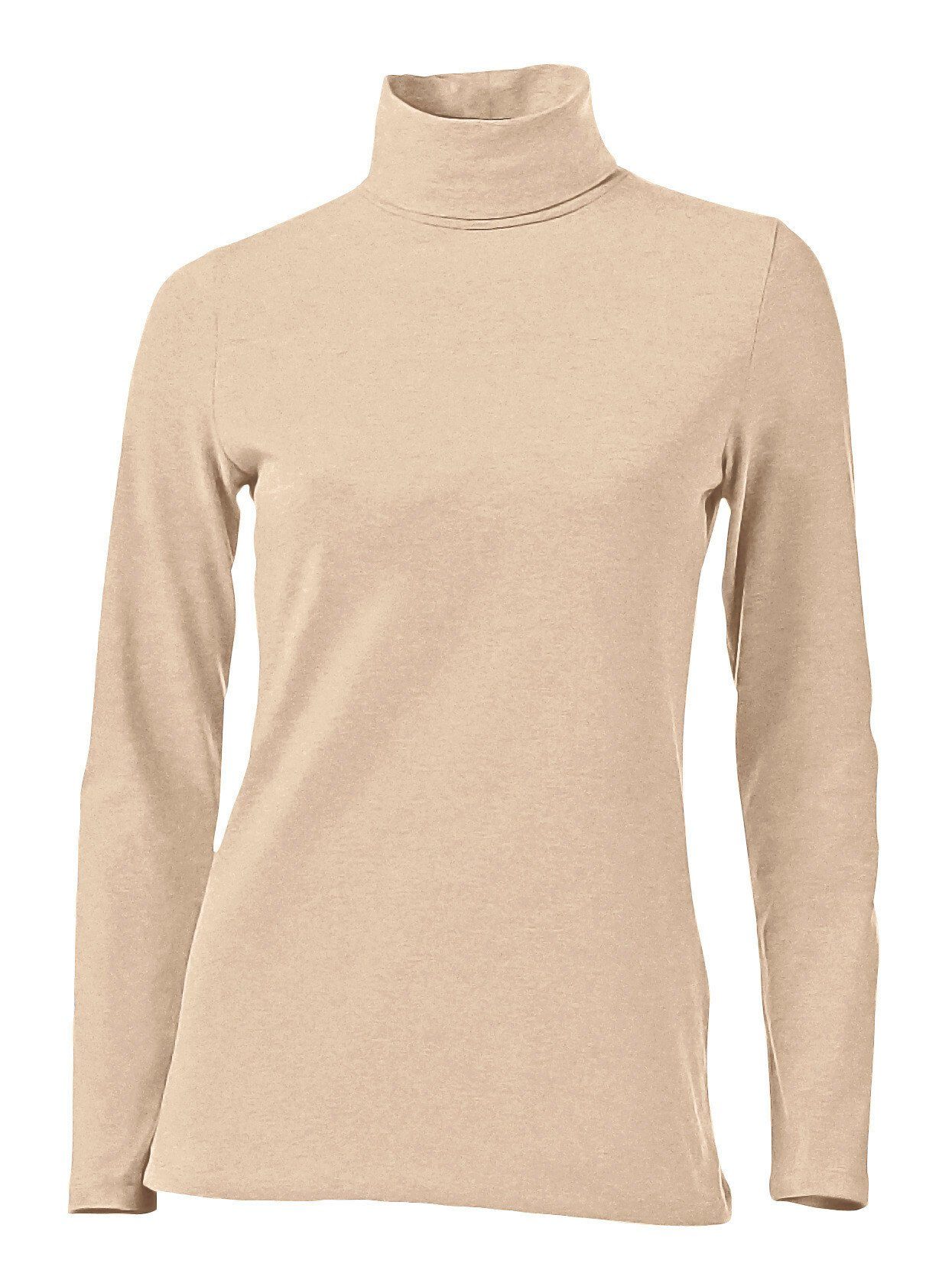 heine T-Shirt Rollkragen-Shirt Langarm