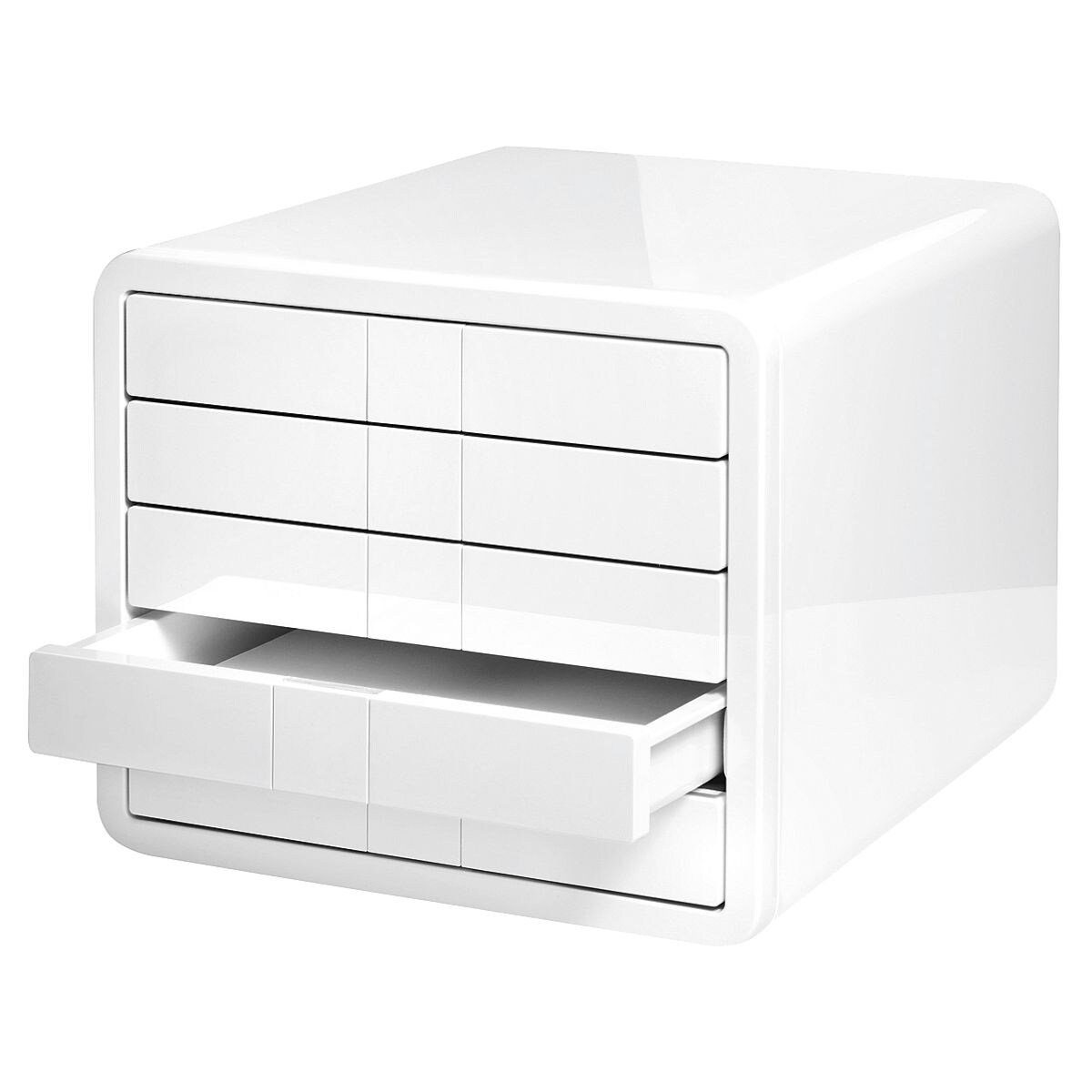 I-Box, Schubladen weiß 5 mit geschlossenen HAN Clip-Mechanik und Schubladenbox
