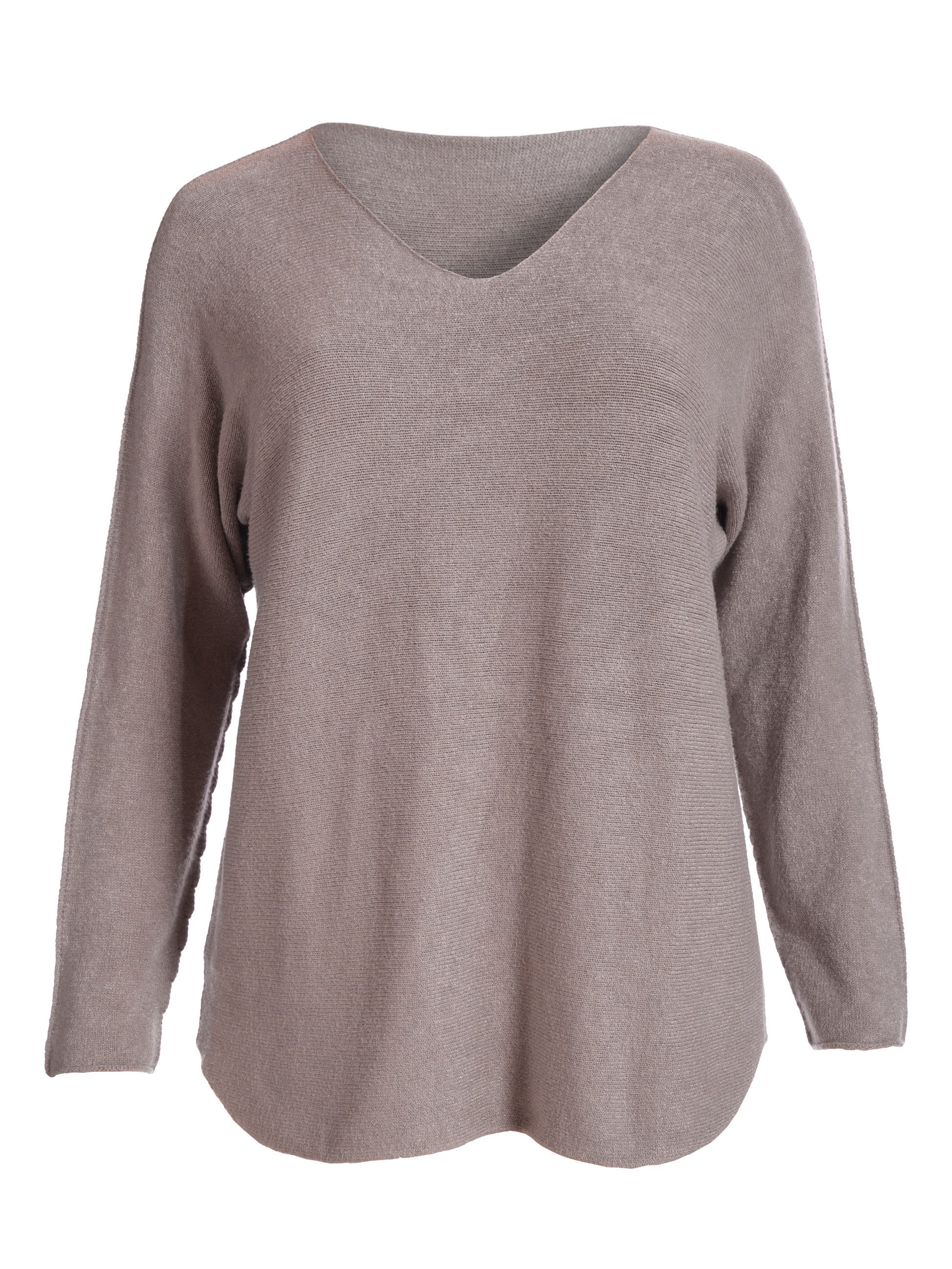 Strickpullover V-Ausschnitt-Pullover Langarm