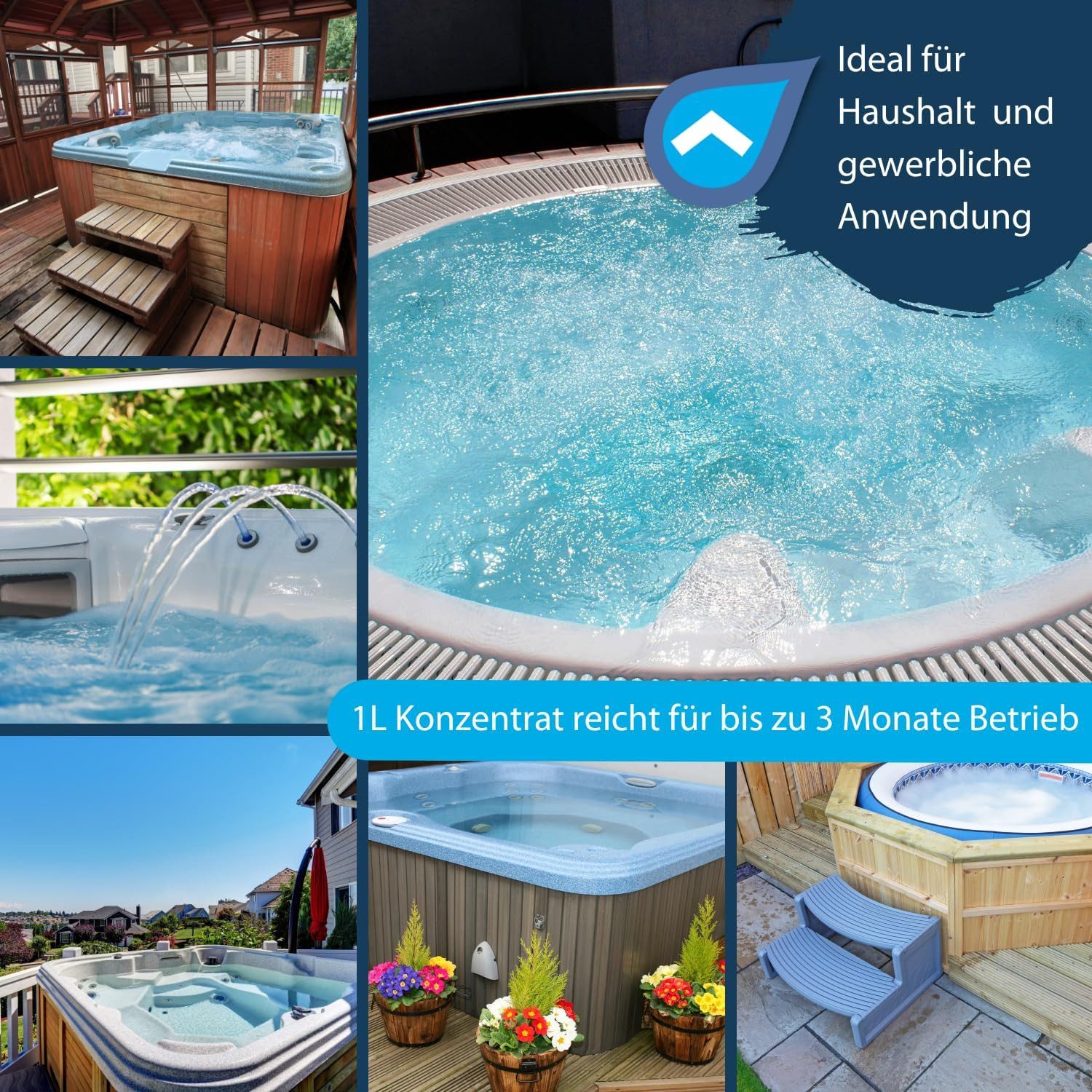 KaiserRein Poolpflege KaiserRein Whirlpool Reiniger & Desinfektion ohne Chlor, Desinfizierend, chlorfrei, hochkonzentriert, geruchsarm – Bild 5 von 5