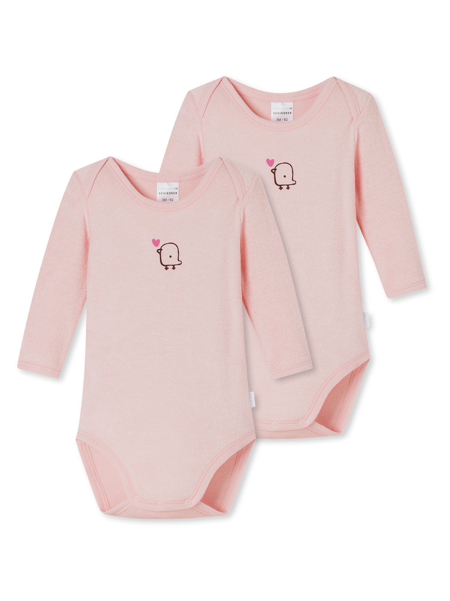 Schiesser Langarmbody Body 11 (2-tlg) Body langarm, Longsleeve Bodysuit, Einteiler langarm