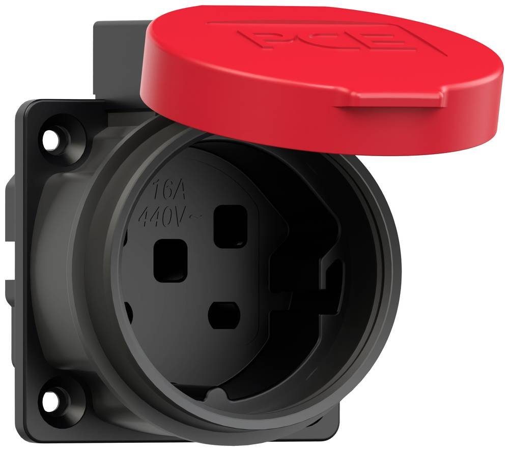 PCE Anbau-Steckdose IP44 Rot – 105-0rw, Nach VDE0620-1, Für Den Außenbereich