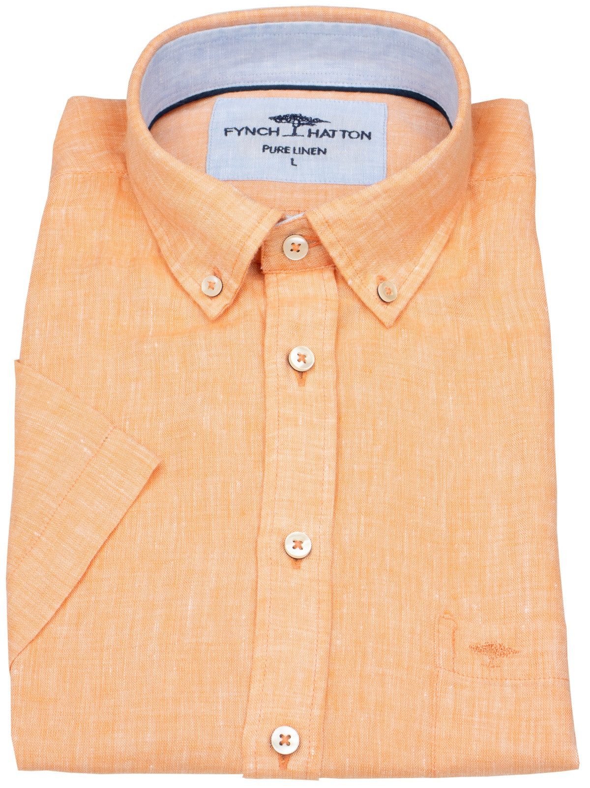 FYNCH-HATTON Kurzarmhemd Button-Down-Kragen günstig online kaufen