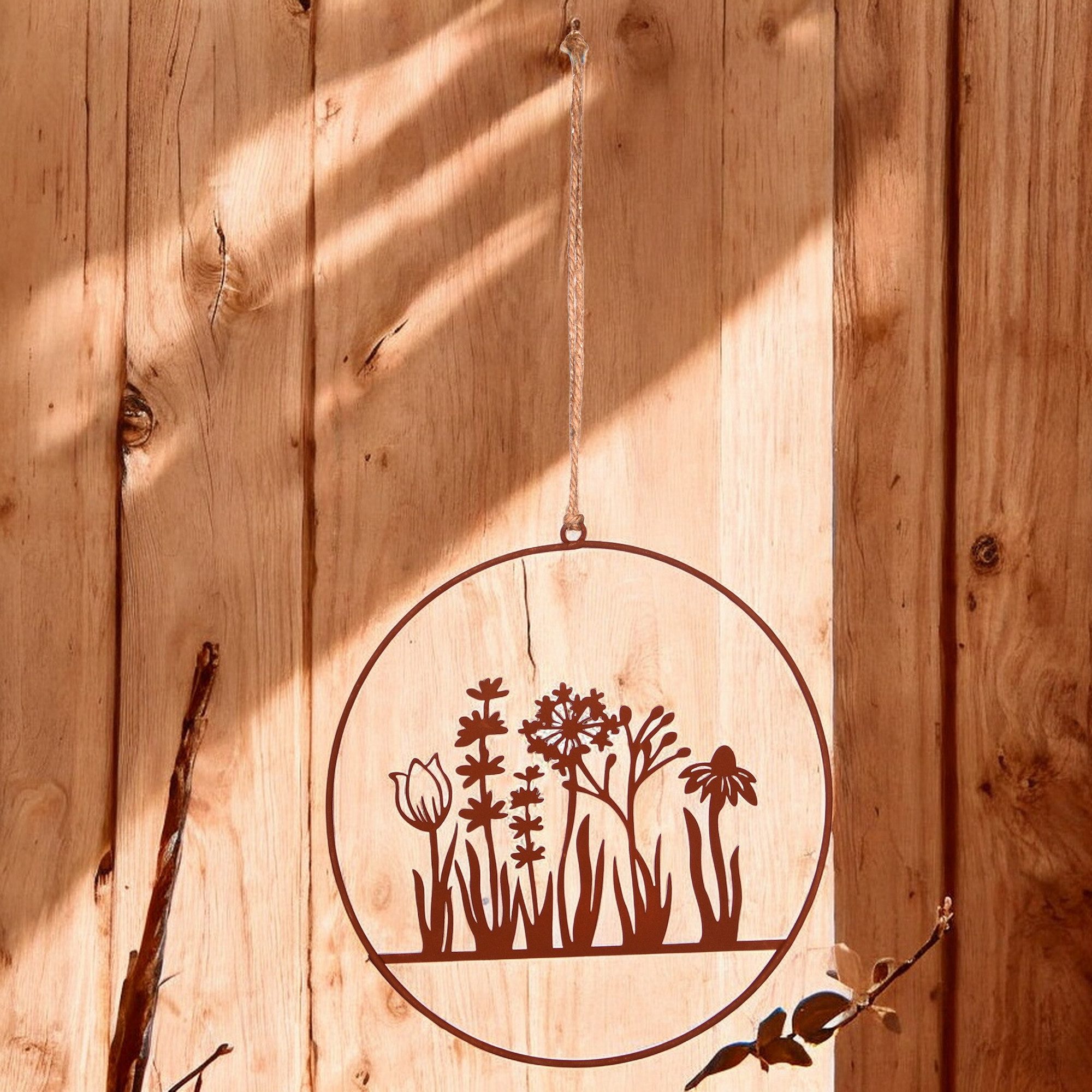 UNUS HOME Wanddekoobjekt Aufhänger Blumenornament (25cm), günstig online kaufen