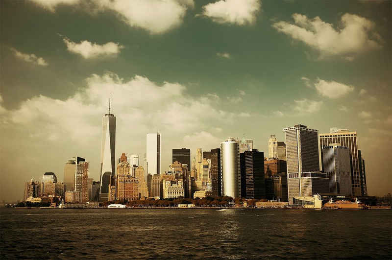 WandbilderXXL Fototapete Manhattan Skyline, glatt, Feinmechanik, Vliestapete, hochwertiger Digitaldruck, in verschiedenen Größen