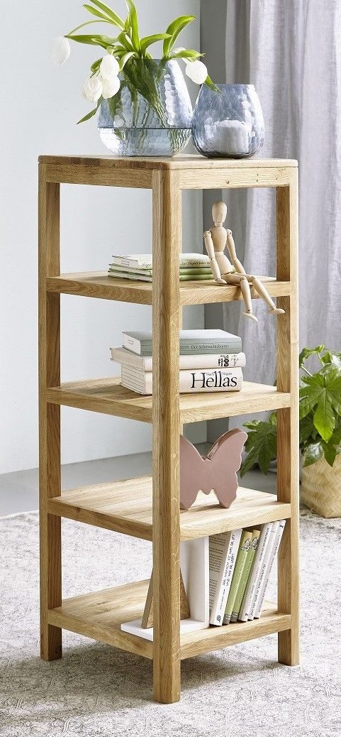 Main Möbel Standregal Regal 40x106cm 'Bayreuth' Wildeiche massiv günstig online kaufen