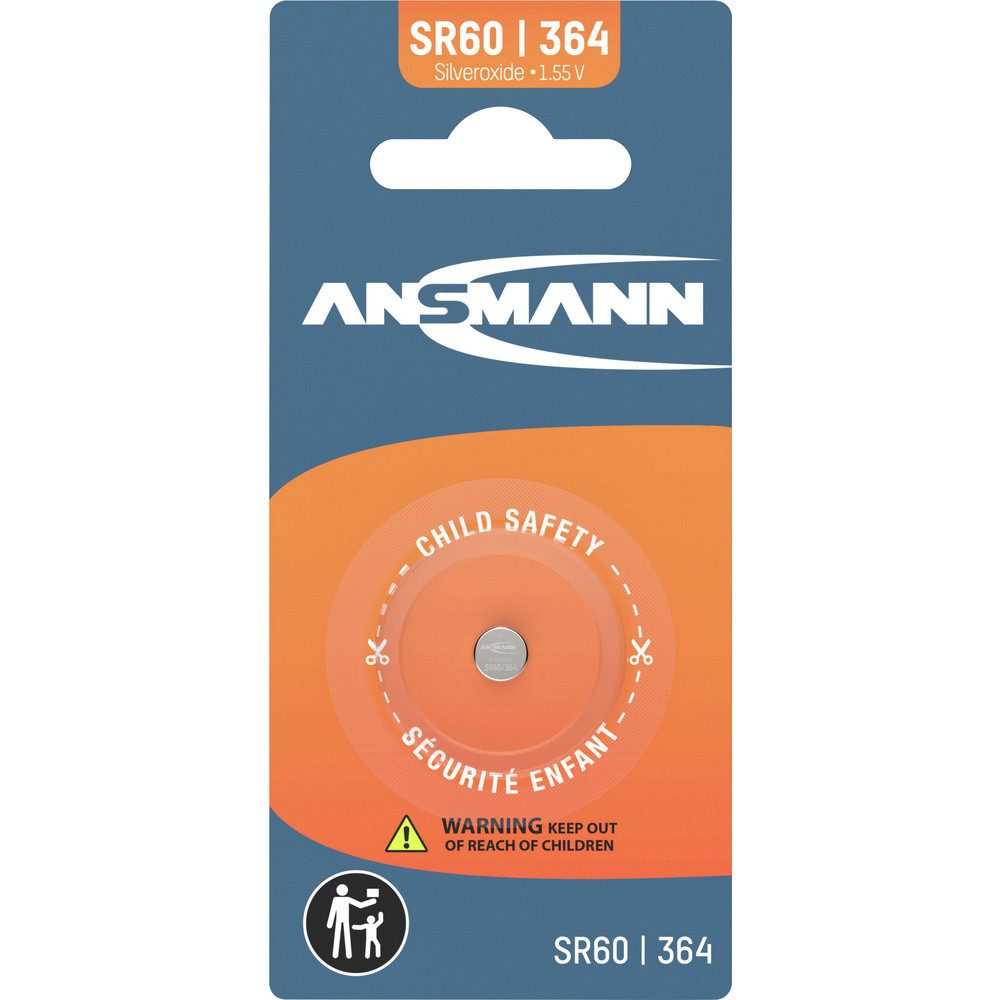 ANSMANN AG Ansmann Knopfzelle 364 1.55 V 1 St. 9 mAh Silberoxid Silberoxid Knopfz Knopfzelle