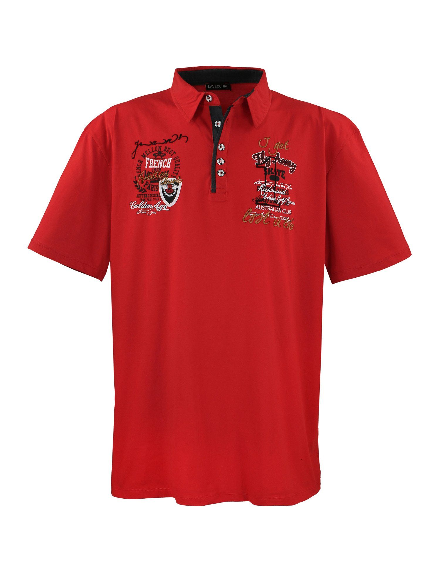 Lavecchia Poloshirt Übergrößen Herren Polo Shirt LV-3101 Herren Polo Shirt rot | Rundhalsshirts