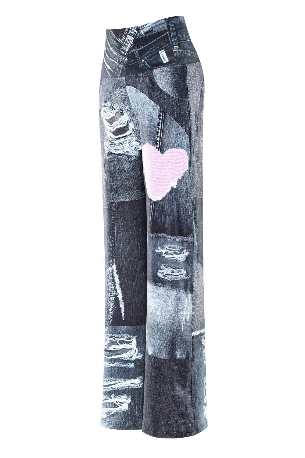 Winshape Sporthose Functional Comfort Wide Leg Pants CUL105C mit Patchwork-Print – Bild 2 von 5