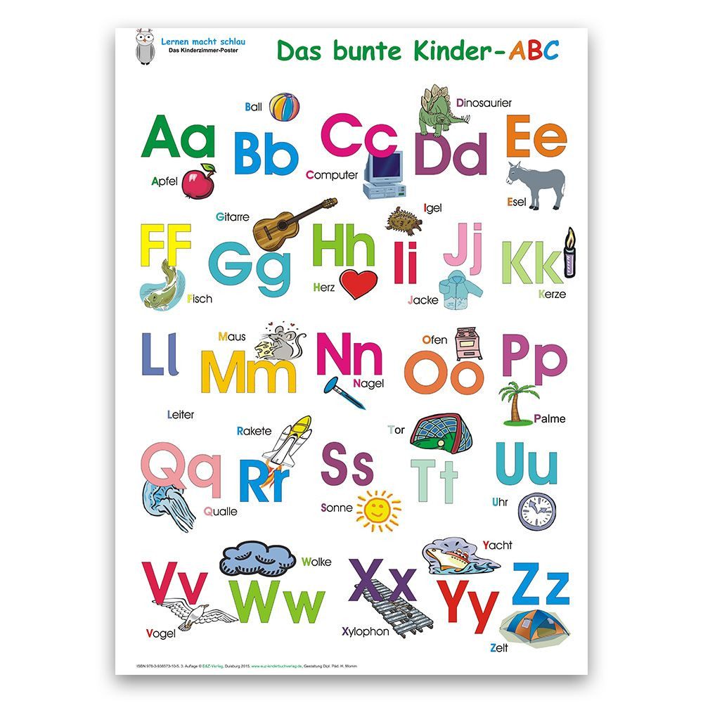 Das bunte Kinder-ABC. Poster / Das bunte Kinder-ABC / Helga Momm, Deutsch