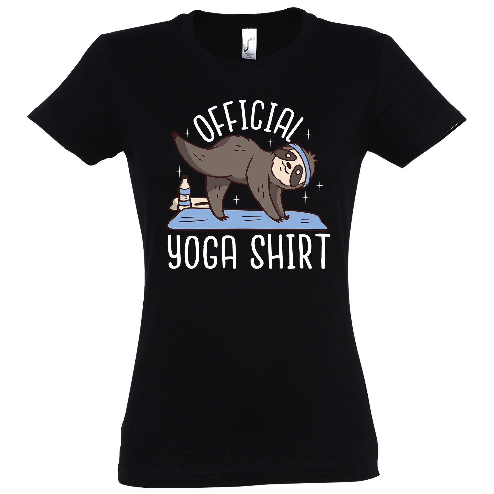 Youth Designz T-Shirt Official Yoga Damen Shirt mit lustigem Faultier Front günstig online kaufen