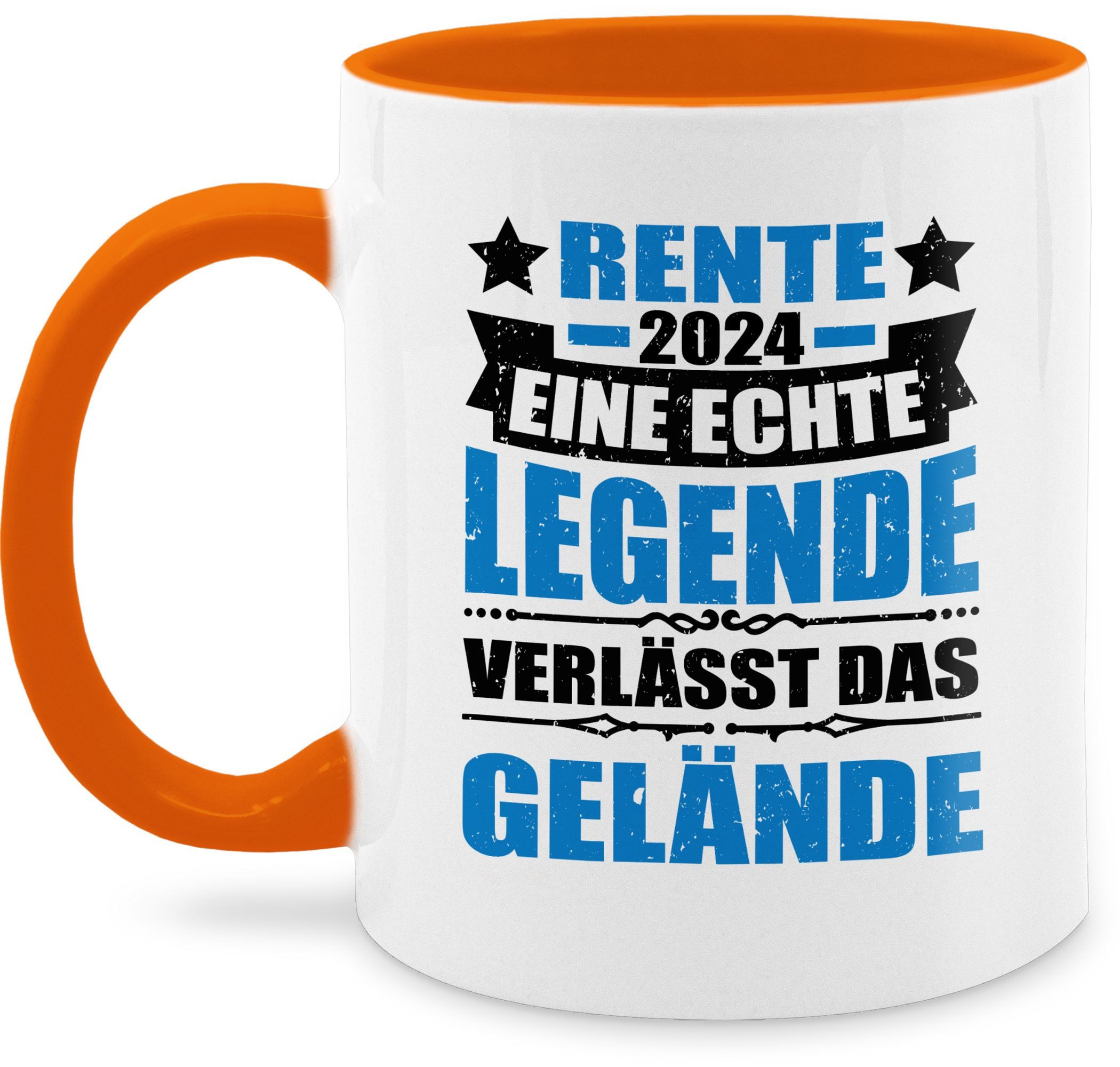 Shirtracer Tasse Rente 2024 eine echte Legende verlässt das Gelände, Keramik, Rente Geschenk Kaffeetasse