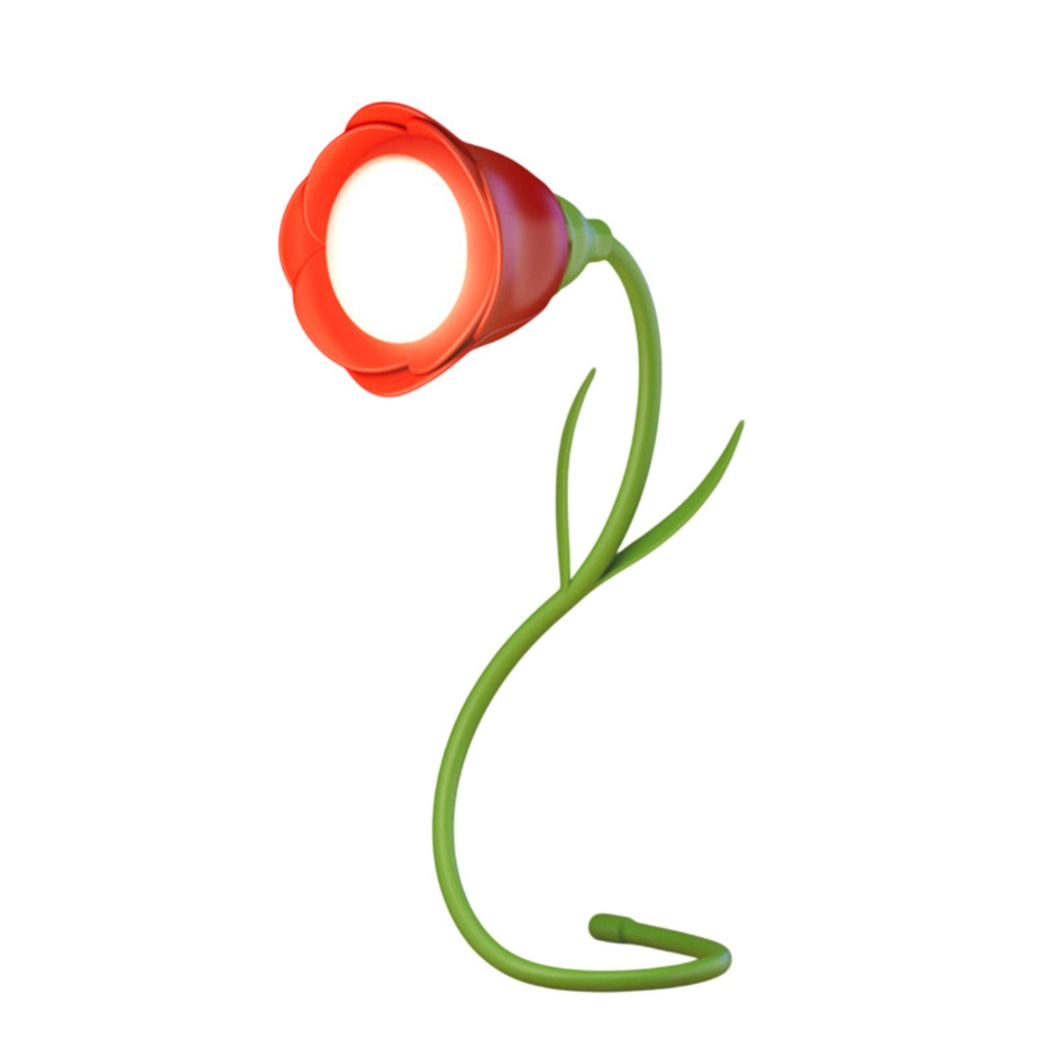 Refttenw LED Schreibtischlampe 360° verstellbar Blumen-Nachtlicht,USB-aufladbares Nachtlicht