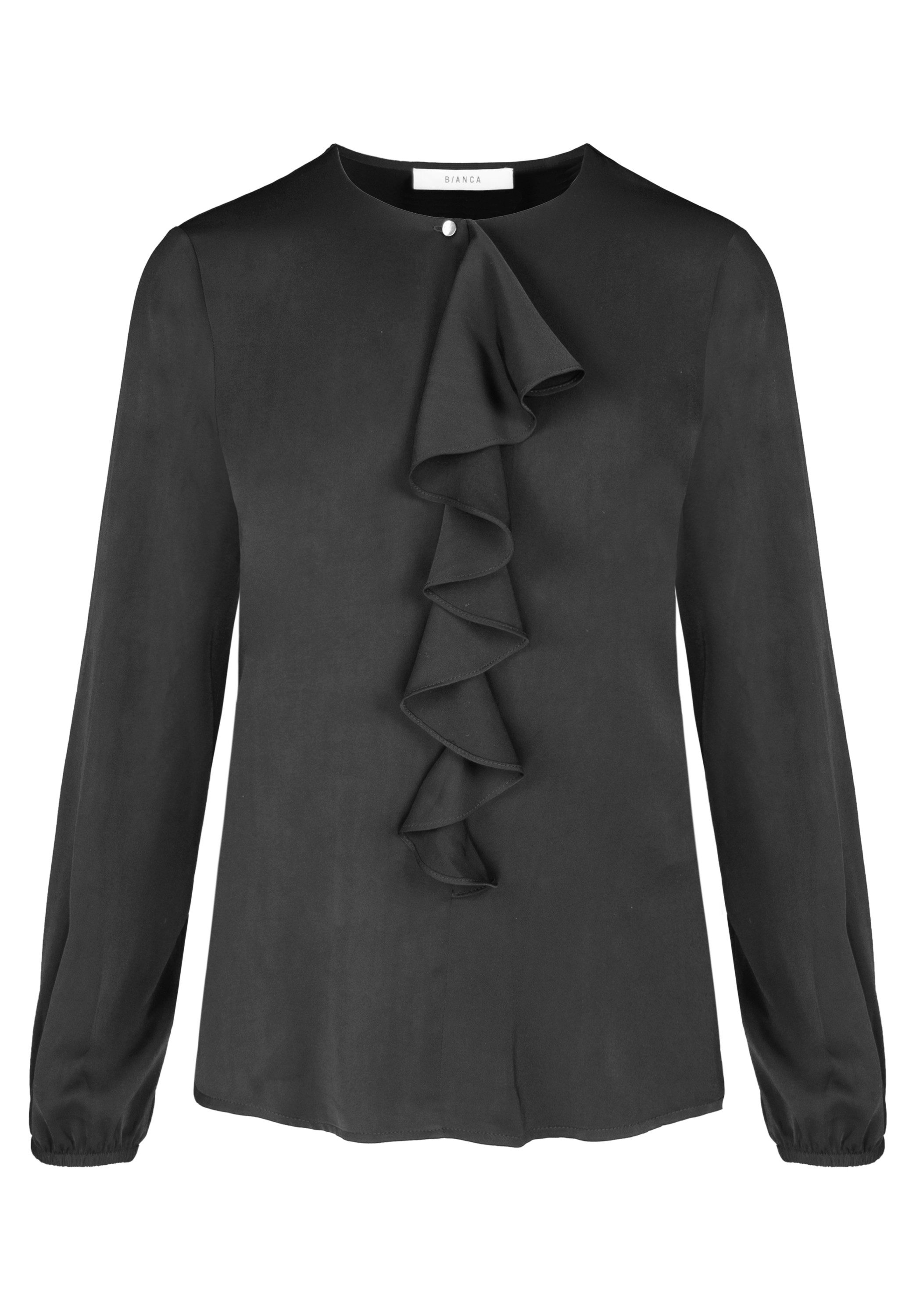 bianca Langarmbluse VIANNA in klassischem 'Black' günstig online kaufen