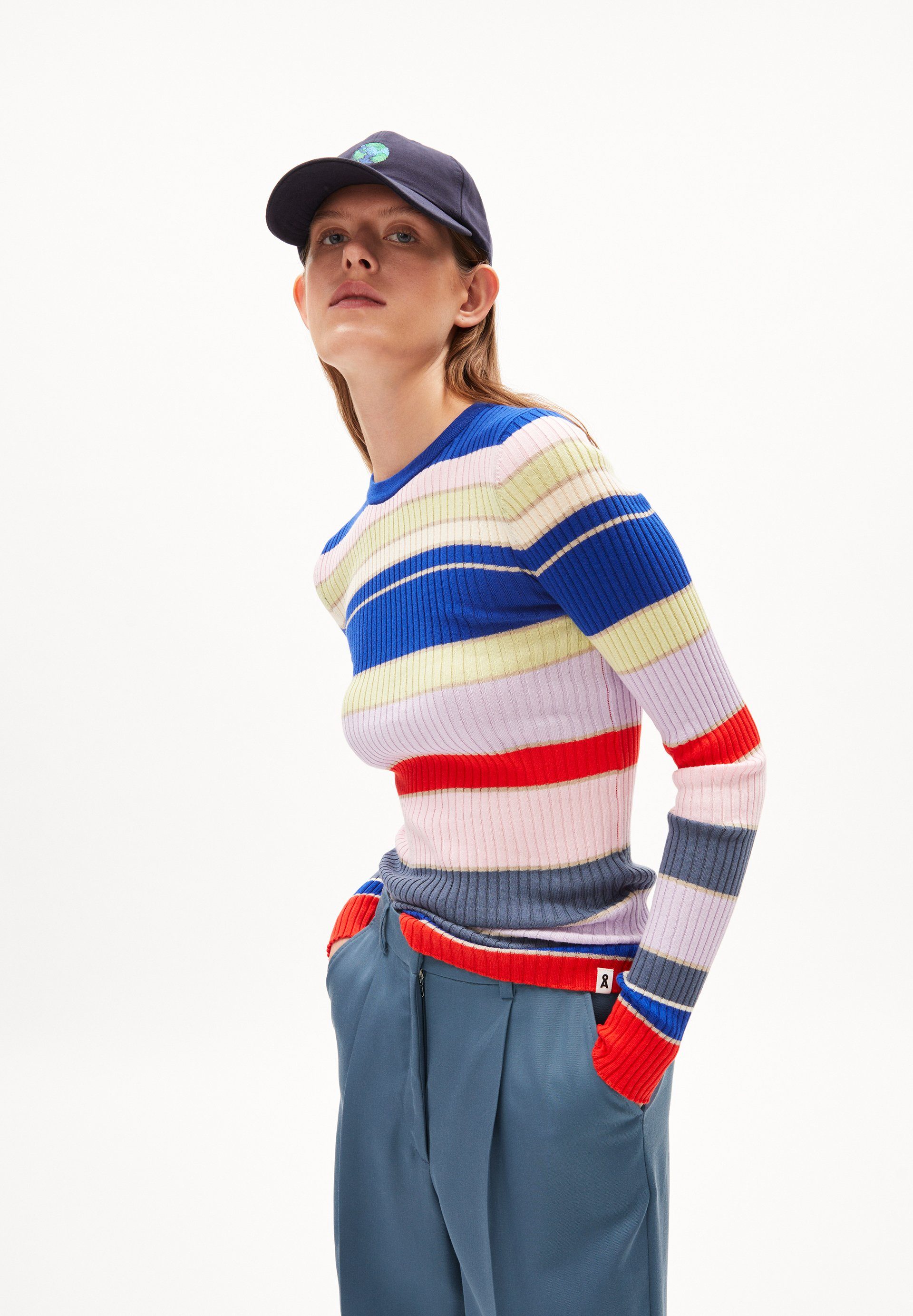 Armedangels Strickpullover ALAANIA COLLEGE STRIPE Fitted