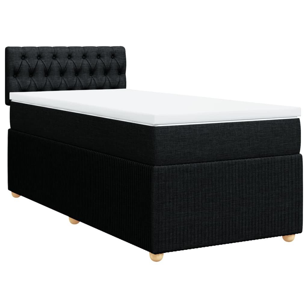 vidaXL Bett Boxspringbett mit Matratze Schwarz günstig online kaufen