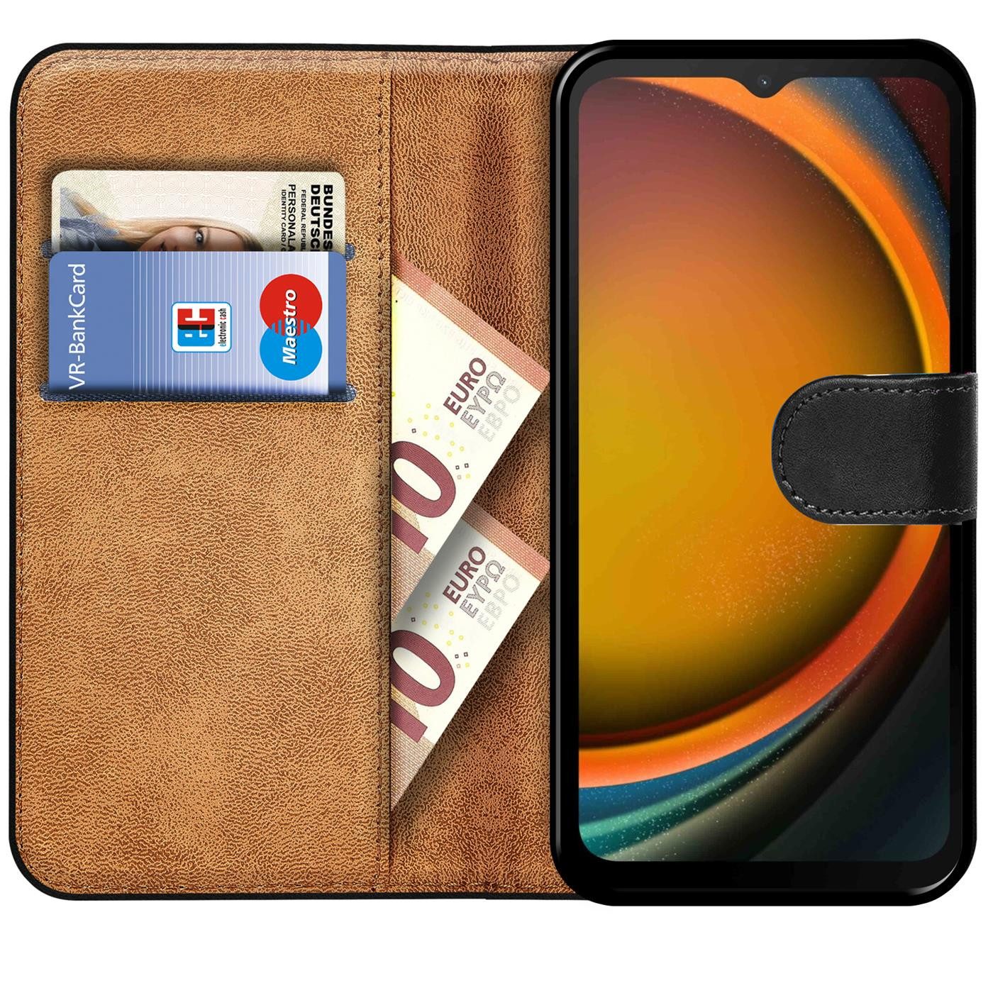 CoolGadget Handyhülle Wallet Klapp Tasche Book Case für Samsung Galaxy XCover 7 6,6 Zoll, Hülle Klapphülle Flip Cover Etui Schutzhülle